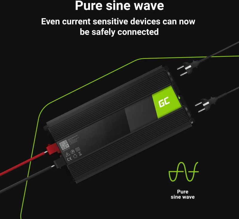 Žalias Cell Inverteris 12V/230V 3000W/6000W Sinusinė išėjimo įtampa Žalias Cell