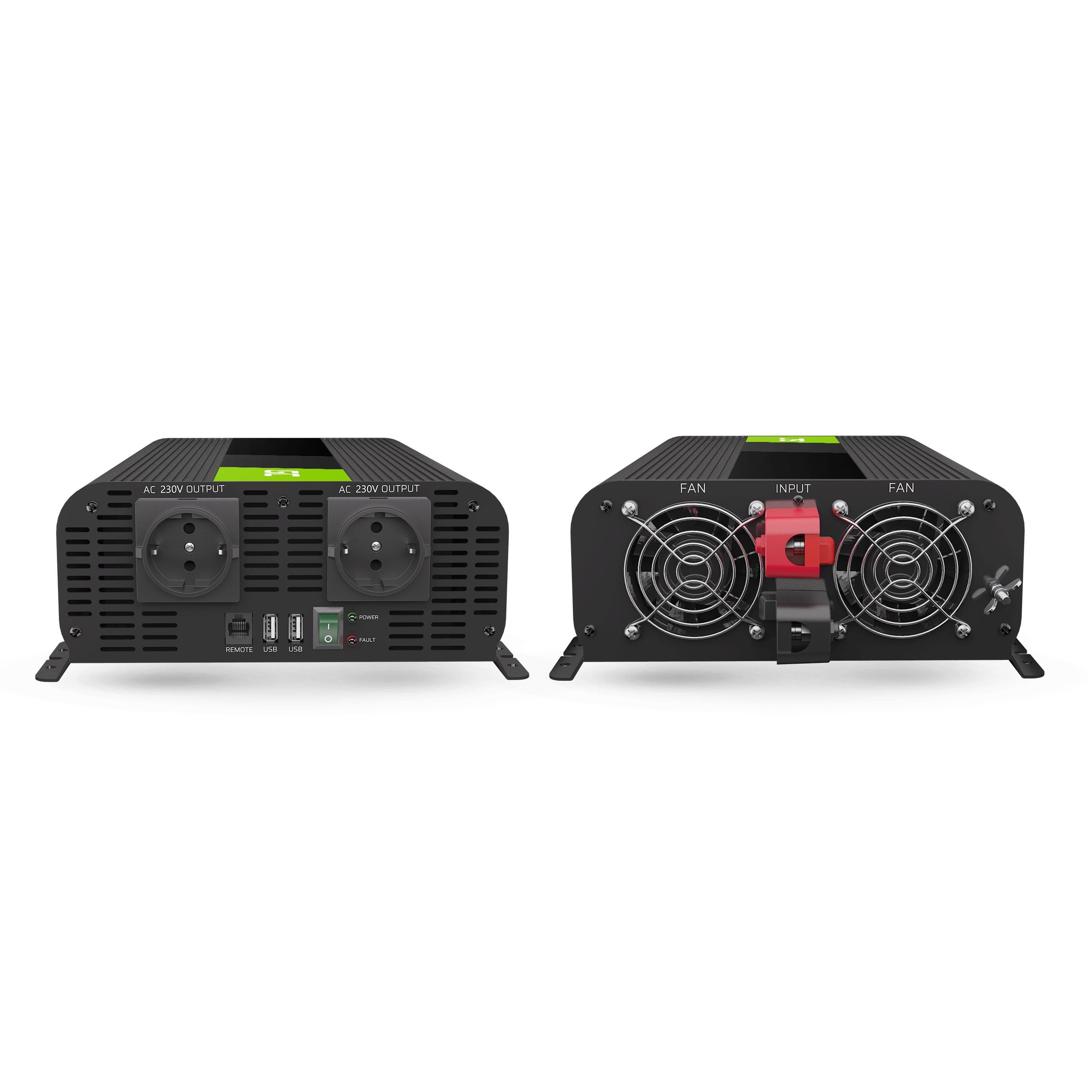 Green Cell Žalias Cell GREENCELL keitiklis 12V 2000/4000W gryna sinusinė banga