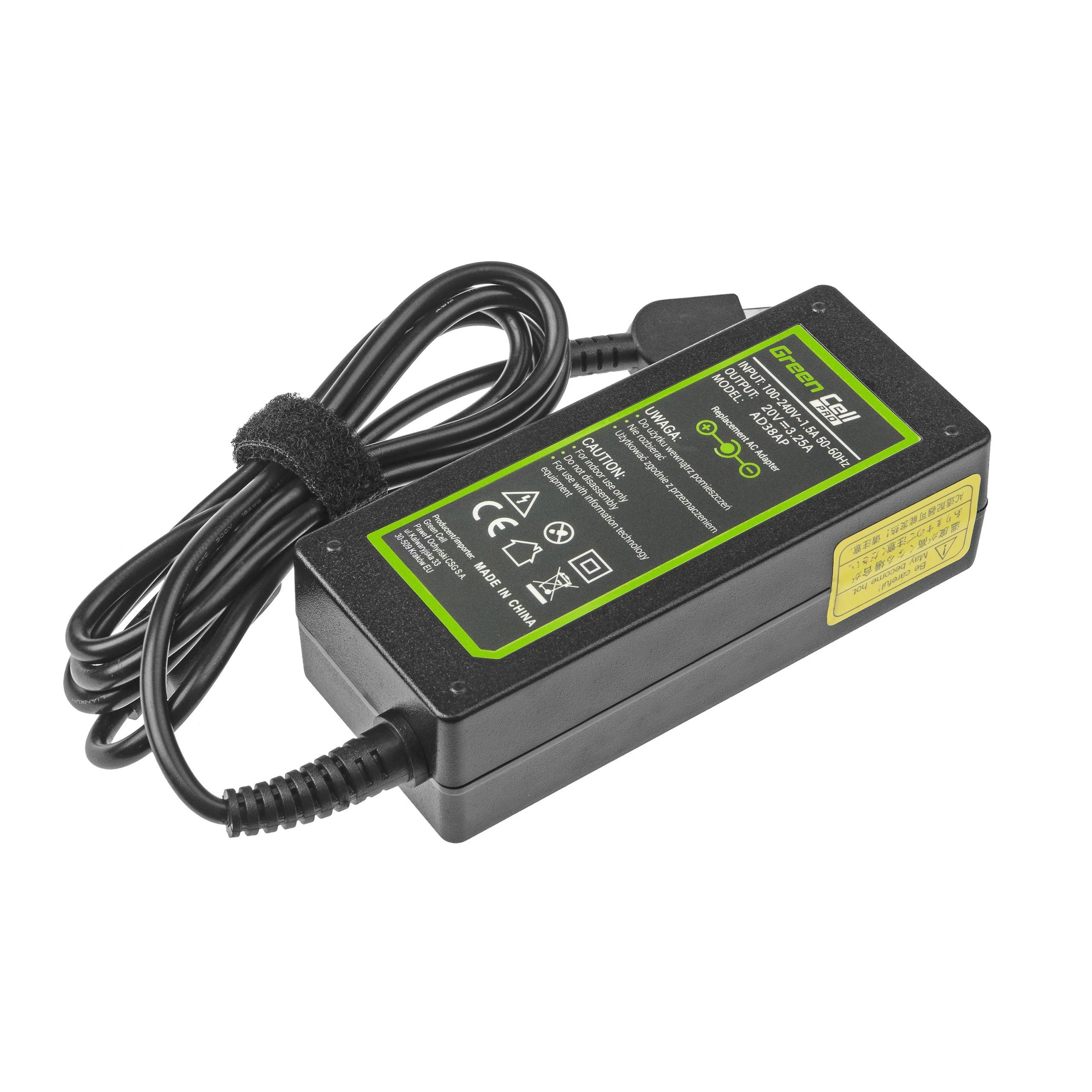 GREENCELL AD38AP Maitinimo šaltinis Žalias Cell PRO do Lenovo 20V 3.25A 65W Slim tip