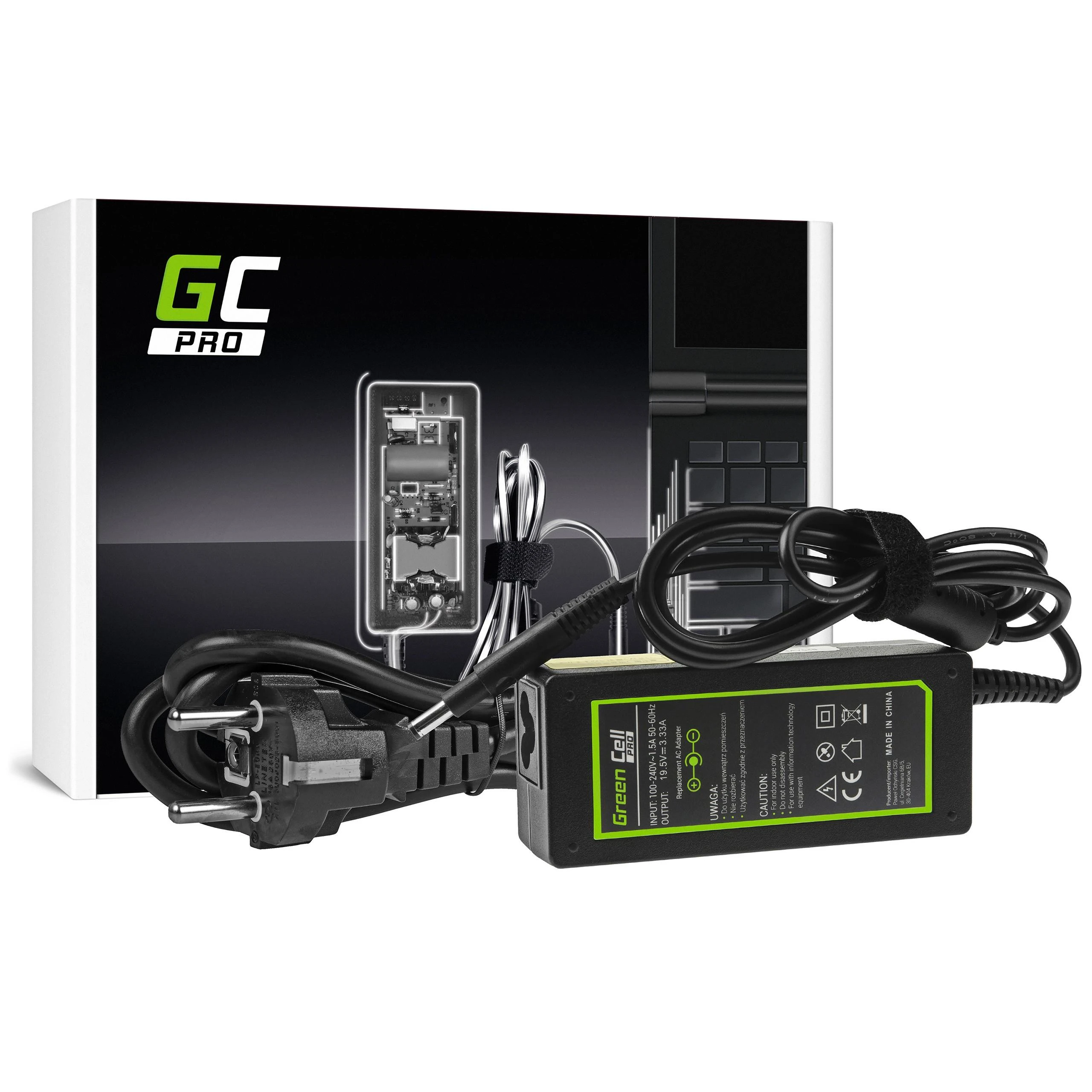 Green Cell HP įkroviklis su 65W maitinimo bloku ir pakuote