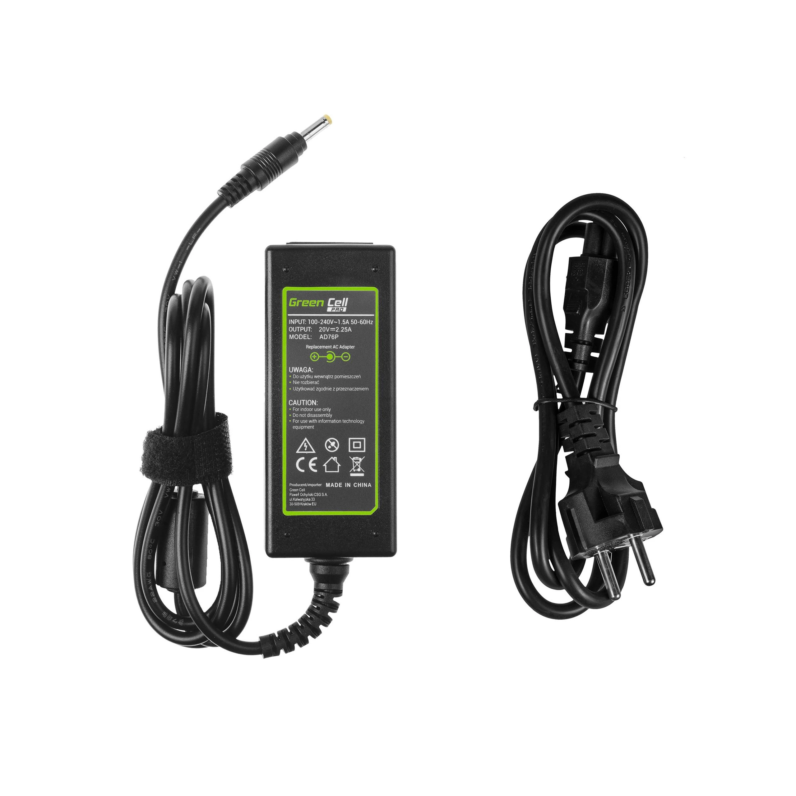 Nešiojamų kompiuterių įkroviklis Greencell AD76P PRO 45W 20V Lenovo IdeaPad
