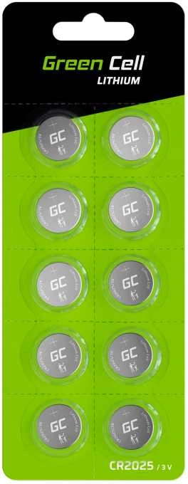 Green Cell Žalias Cell CR2025 ličio baterija 3V 160mAh 10vnt