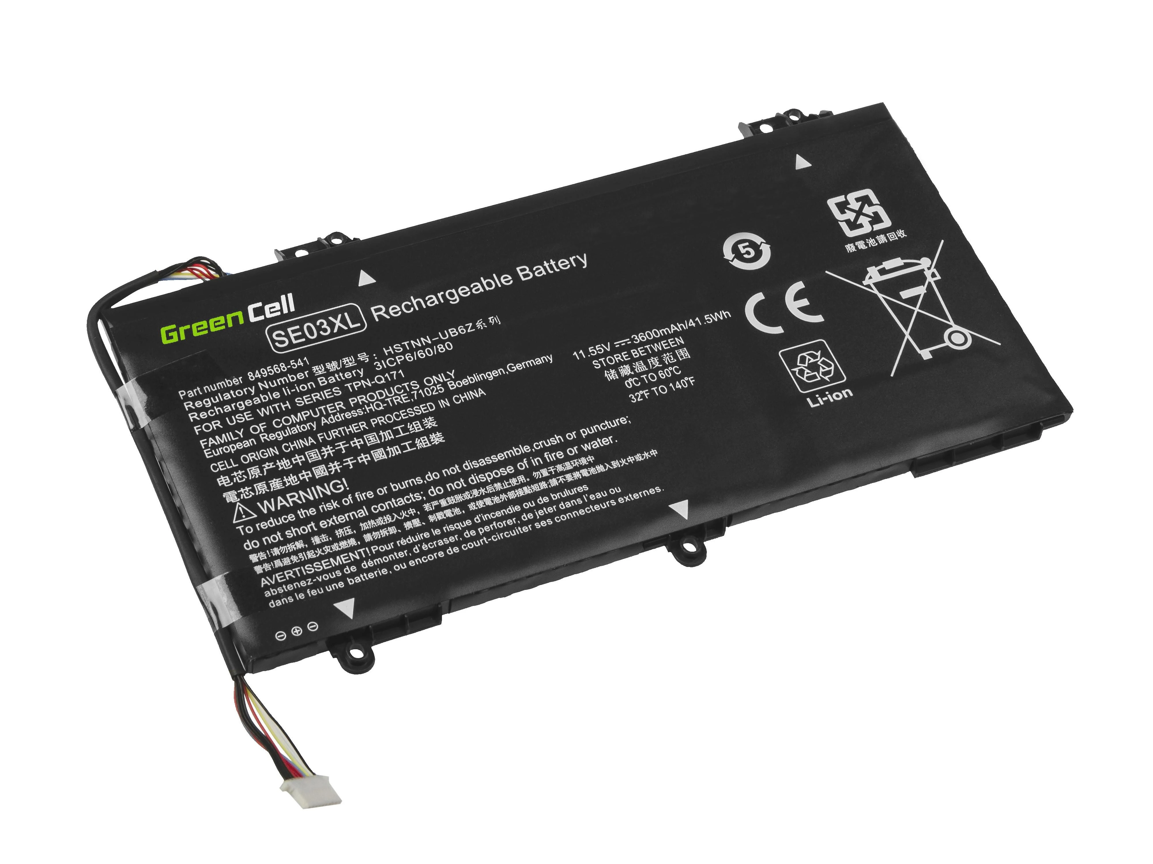 Green Cell Žalias Cell Nešiojamojo kompiuterio baterija Žalias Cell SE03XL HSTNN-LB7G HSTNN-UB6Z, skirta HP Pavilion 14-AL 14-AV