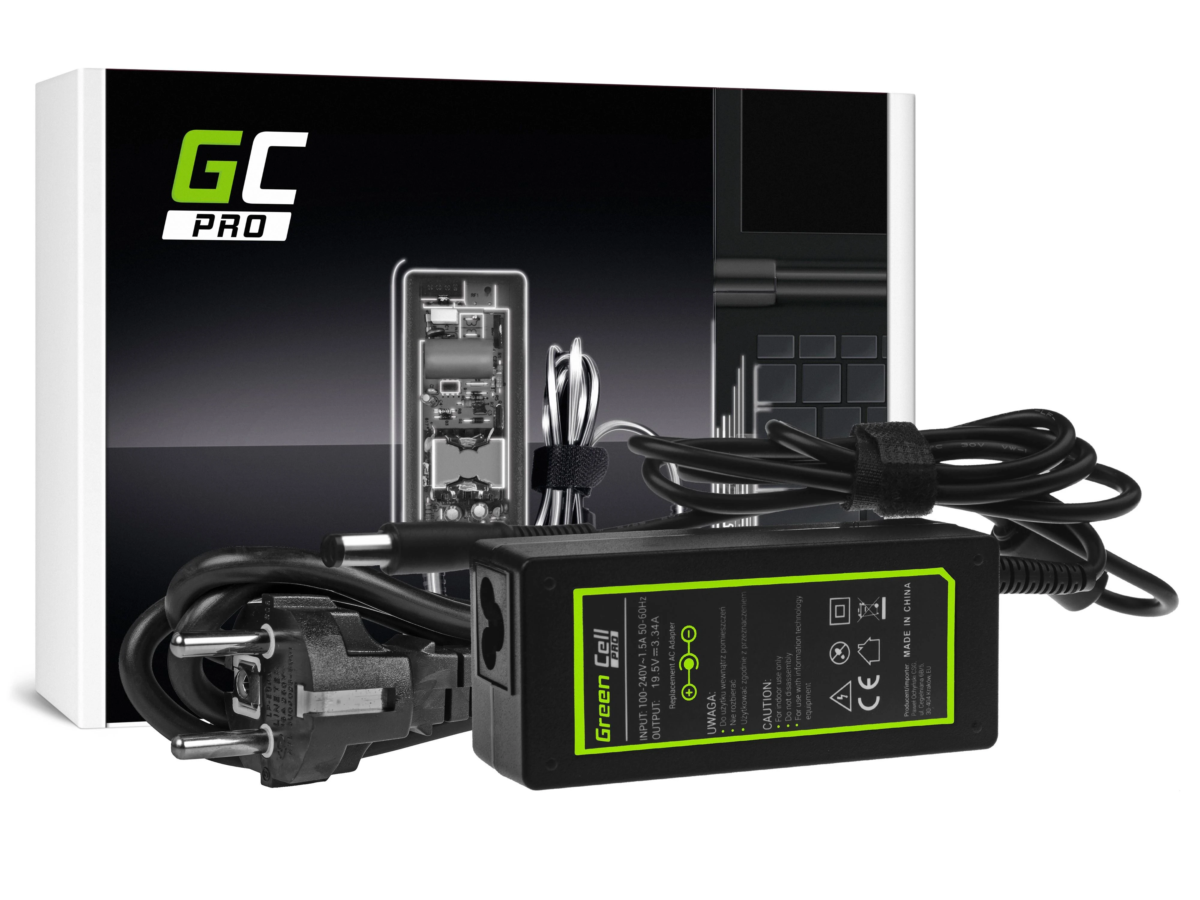 Green Cell Žalias Cell Žalias Cell PRO įkroviklio kintamosios srovės adapteris, skirtas Dell Inspiron 15 1525 3541 3541 Platuma 3350 3460 E4200 XPS 13 L321x L322x 19.5V 3.34A