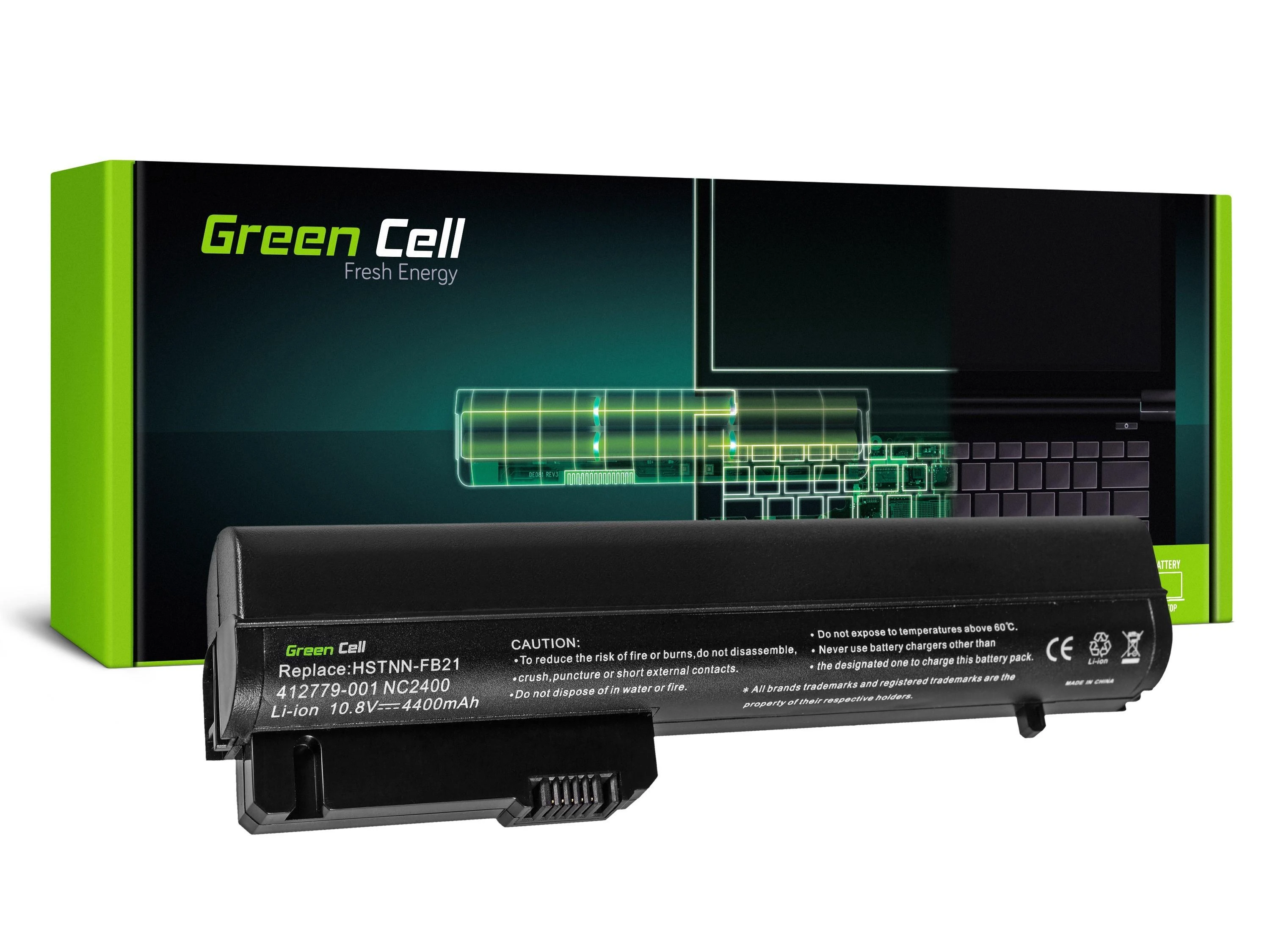 Žalias Cell GREENCELL HP49 Baterija Žalias Cell, skirta HP Compaq 2510p nc2400 2530p 2540p