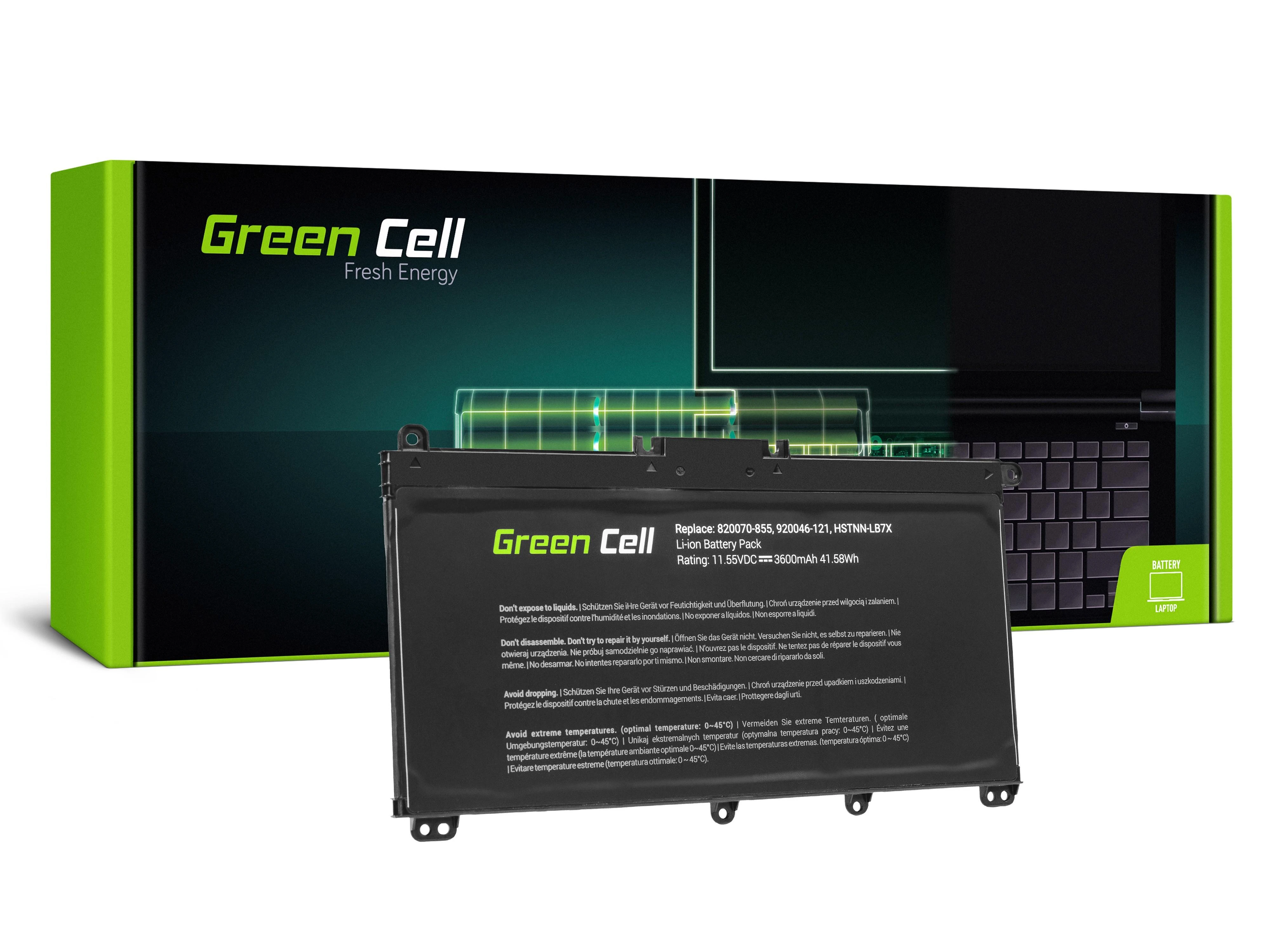 Green Cell Žalias Cell GREENCELL HP145 Žalias Cell Bateria do HP Pavilion 14 15 15T 15Z 17 17Z / 11,55 V 3600 mAh