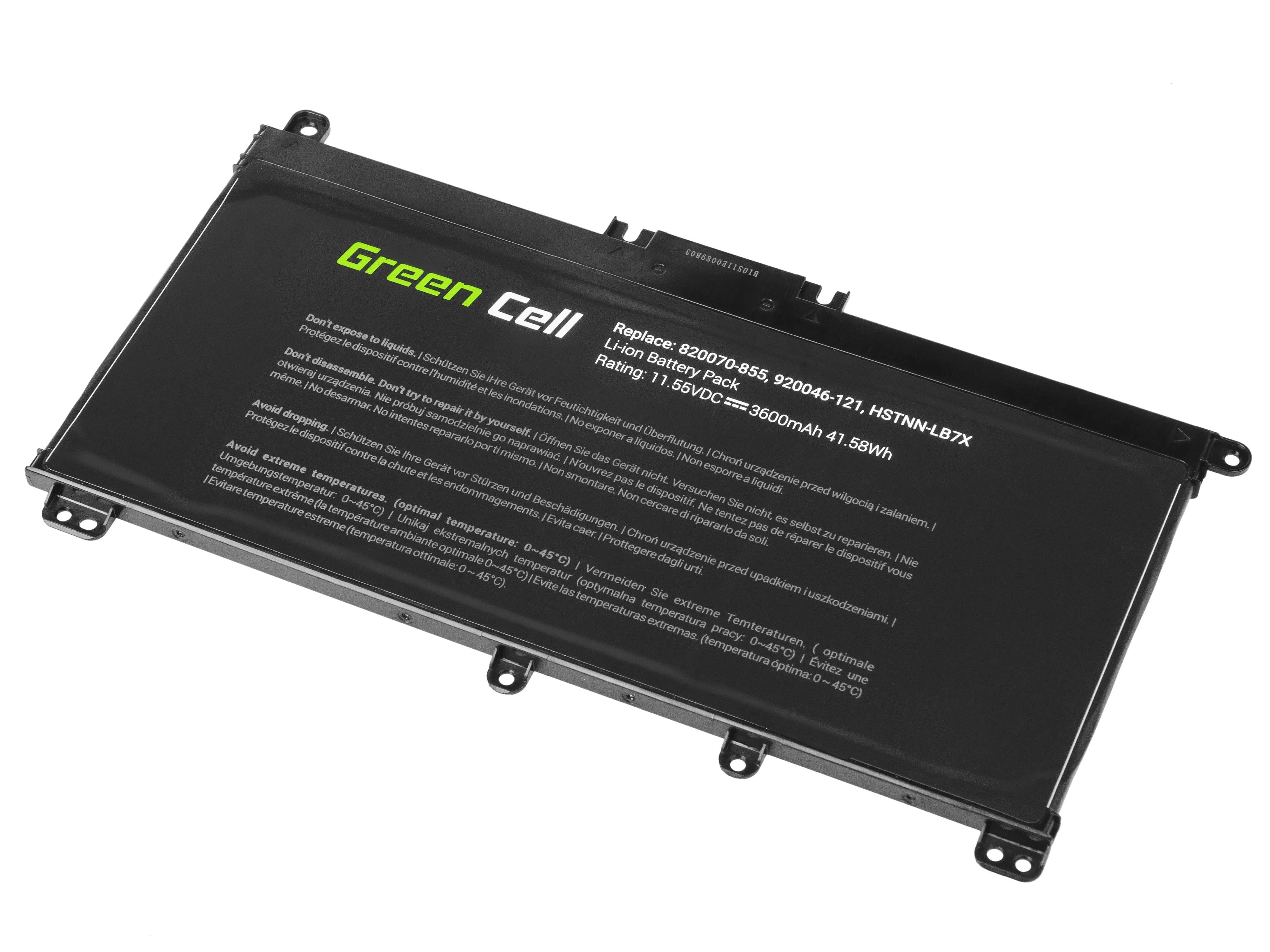 Green Cell Žalias Cell GREENCELL HP145 Žalias Cell Bateria do HP Pavilion 14 15 15T 15Z 17 17Z / 11,55 V 3600 mAh