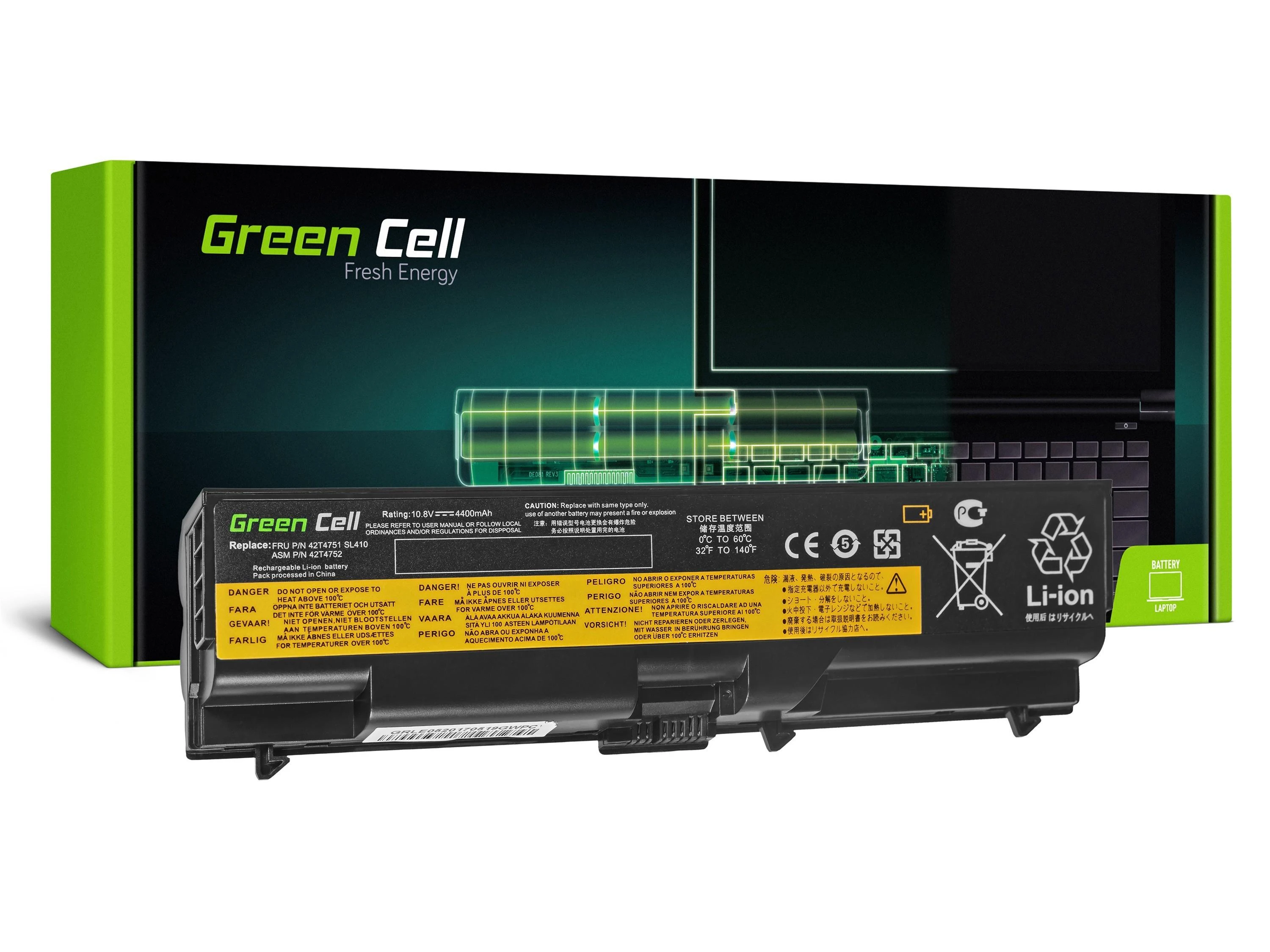 GREENCELL LE05 Baterija Žalias Cell, skirta Lenovo IBM Thinkpad SL410 SL510 T410
