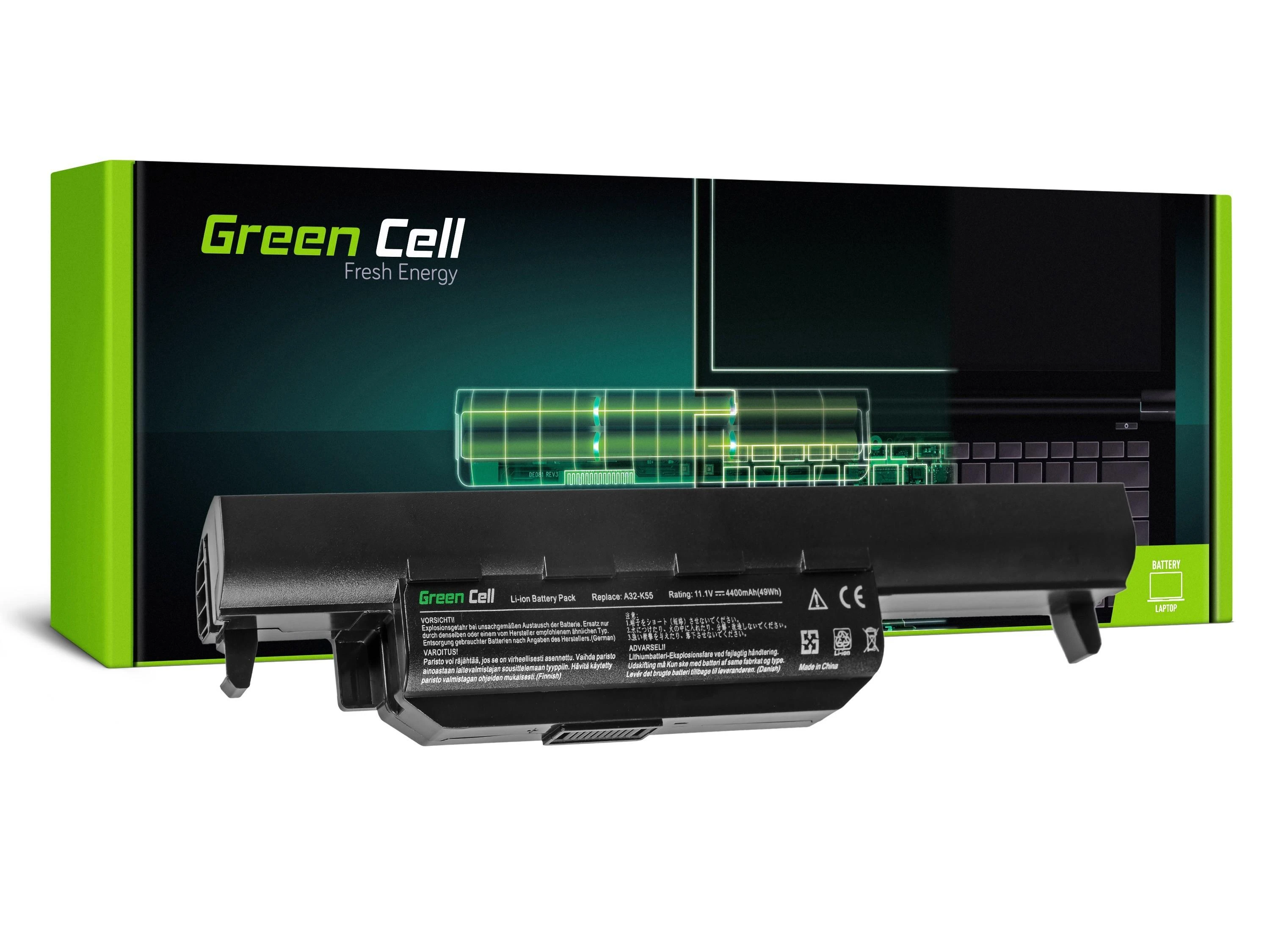GREENCELL AS37 Baterija Žalias Cell, skirta Asus A32-K55 A45 A55 K45 K55 K75
