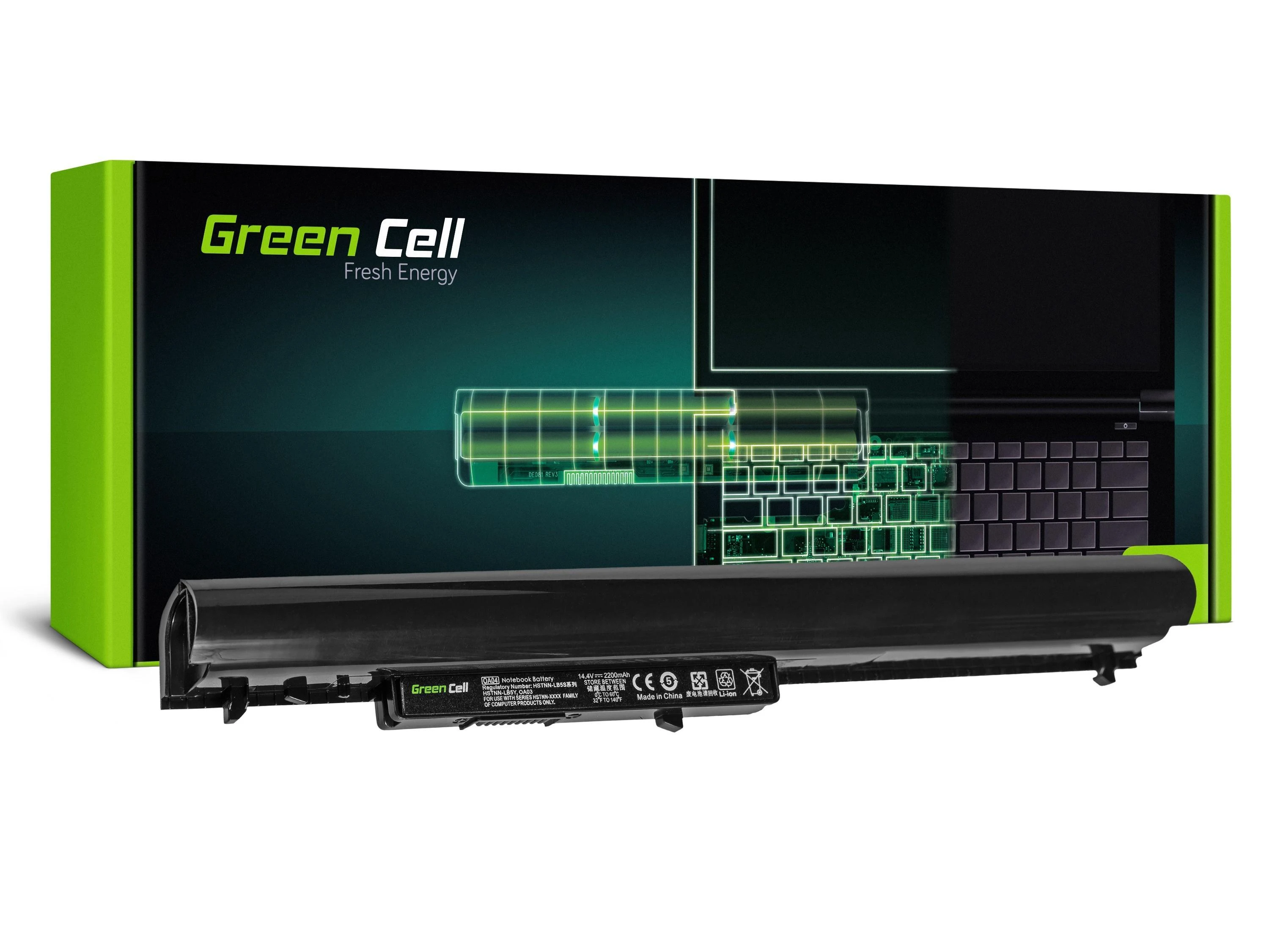 Green Cell Žalias Cell GREENCELL HP80 Baterija Žalias Cell OA04 HSTNN-LB5S skirta HP 14 15, HP Pavilion 14 15, Compaq 14 15