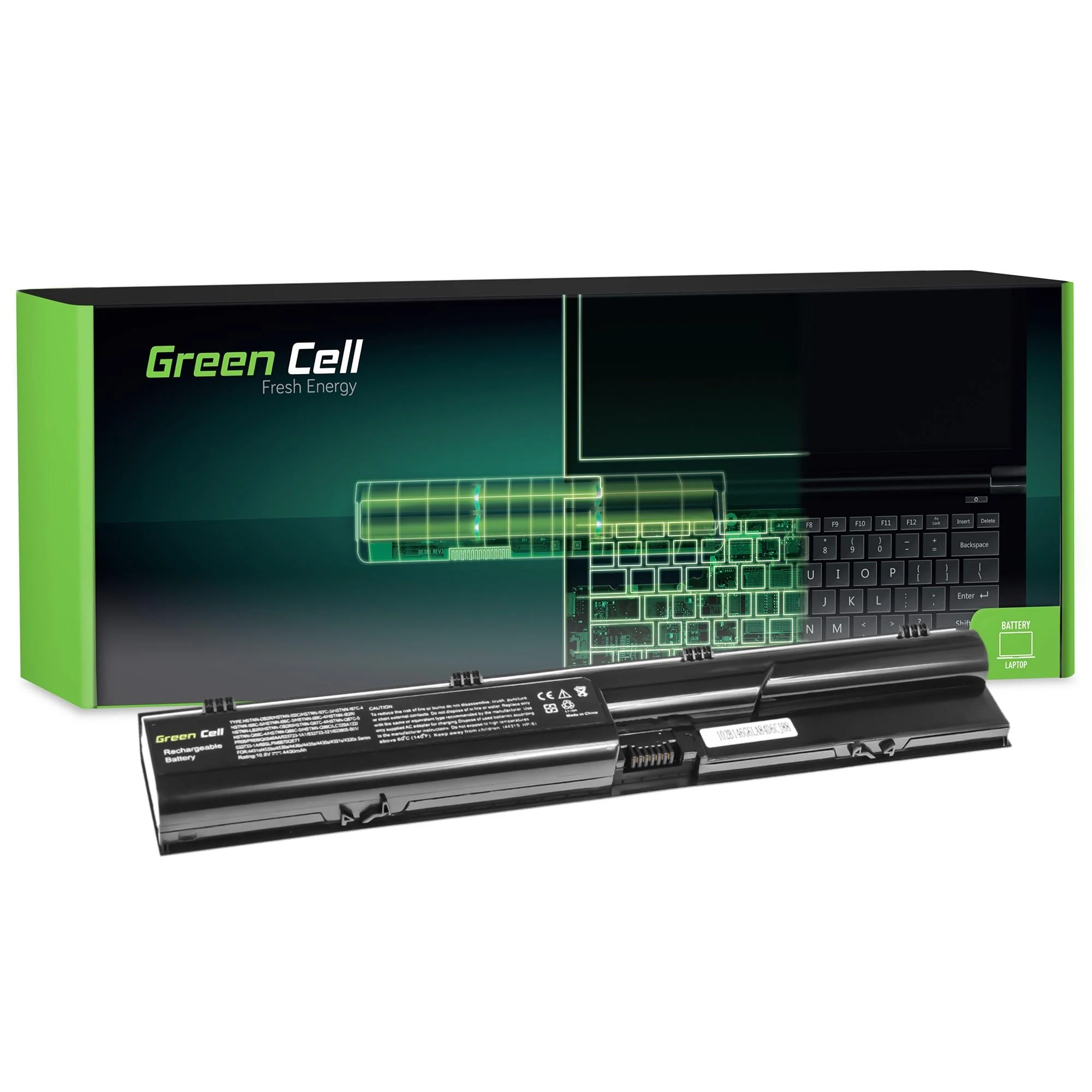 GREENCELL HP43 Baterija Žalias Cell for HP Probook 4330s 4430s 4530s