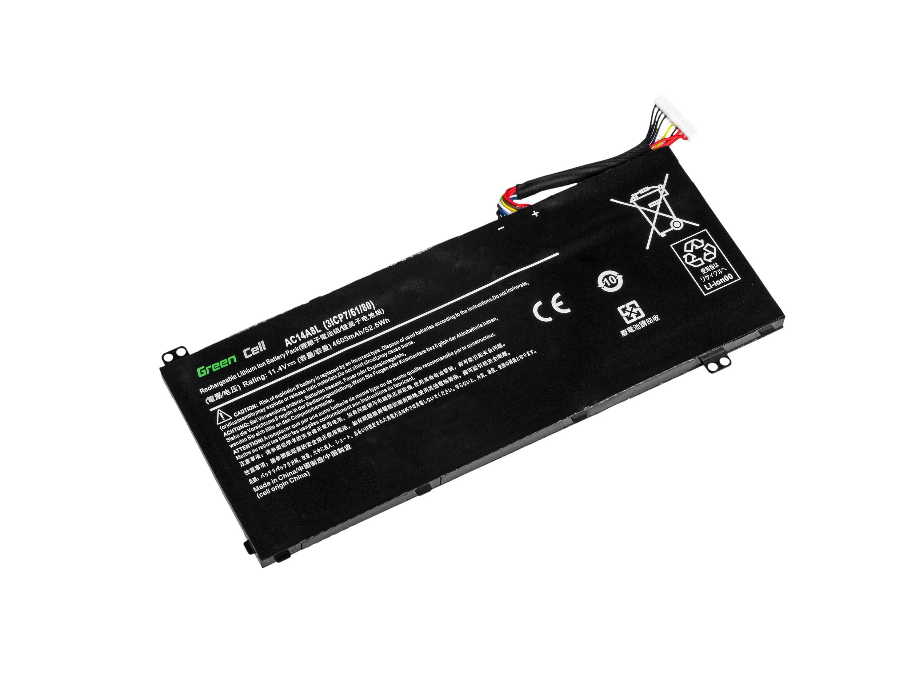 Green Cell Žalias Cell GREENCELL AC54 Baterija Žalias Cell AC14A8L skirta Acer Aspire Nitro V15 VN7-571G VN7-572G VN7-591G