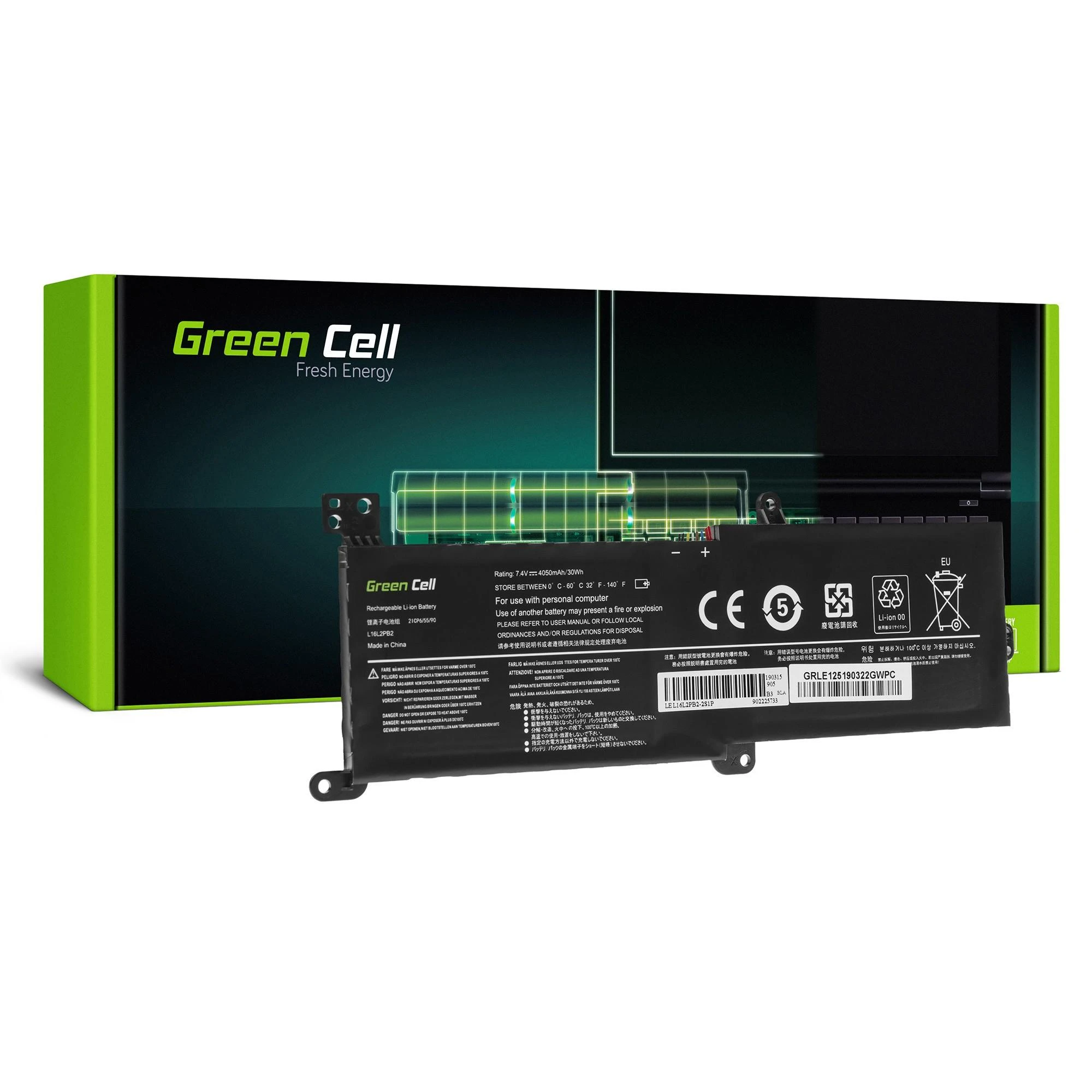 Žalias CELL Baterija, skirta Lenovo IdeaPad 320-14IKB 320-15ABR 320-15AST 320-15IAP 320-15IKB 320-15ISK 330-15IKB 520-15IKB