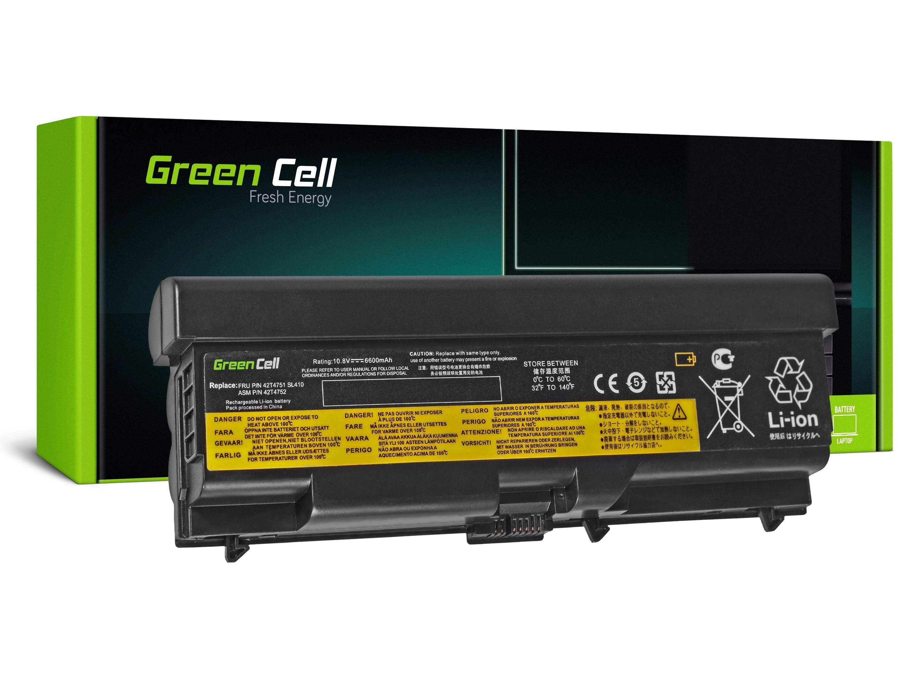 Žalias Cell GREENCELL LE28 Baterija Žalias Cell, skirta Lenovo IBM Thinkpad SL410 SL510 T410 T5