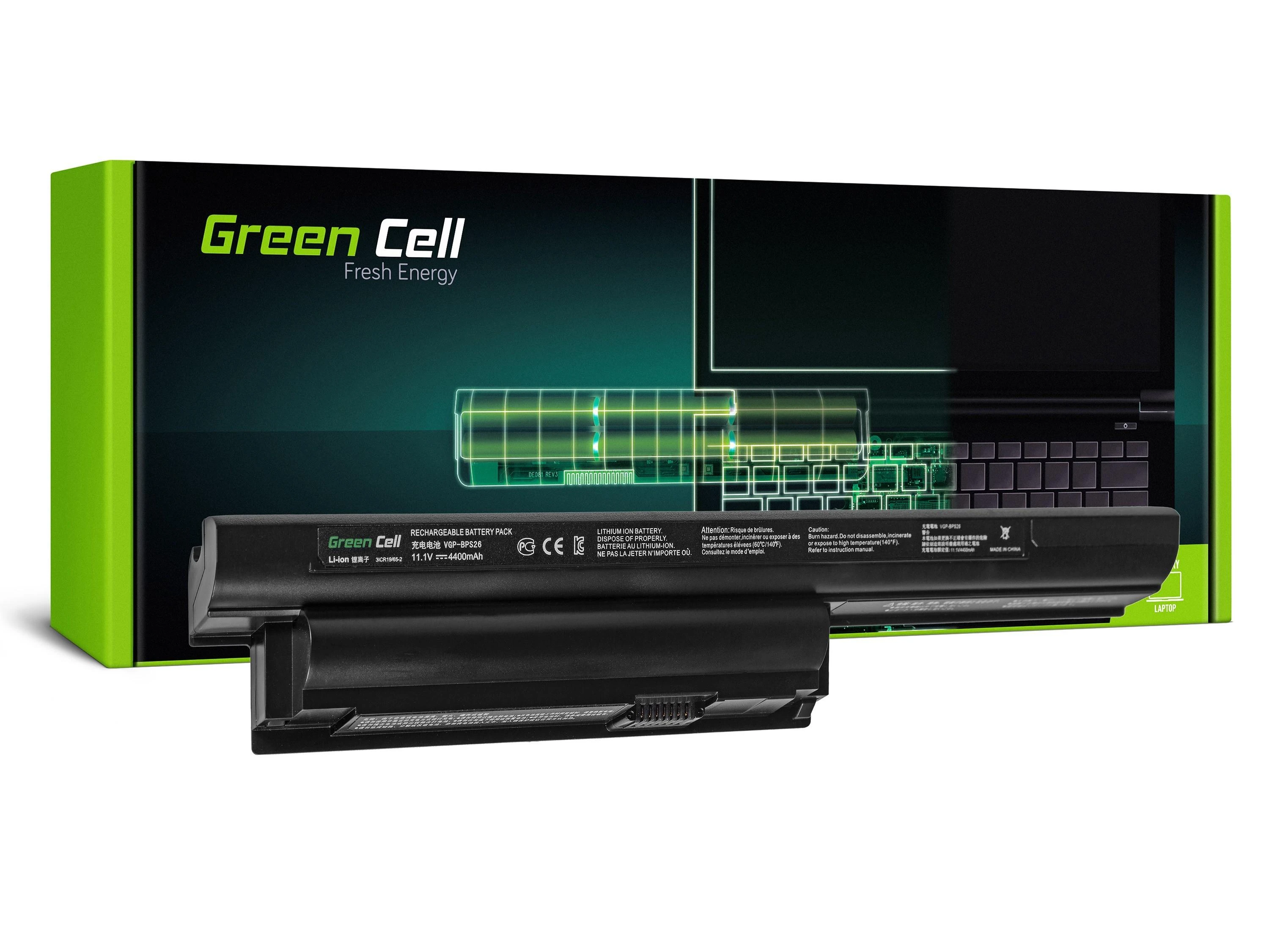Green Cell Žalias Cell GREENCELL SY08 Baterija Žalias Cell VGP-BPS26 VGP-BPS26A, skirta Sony Vaio VGP-BPL26