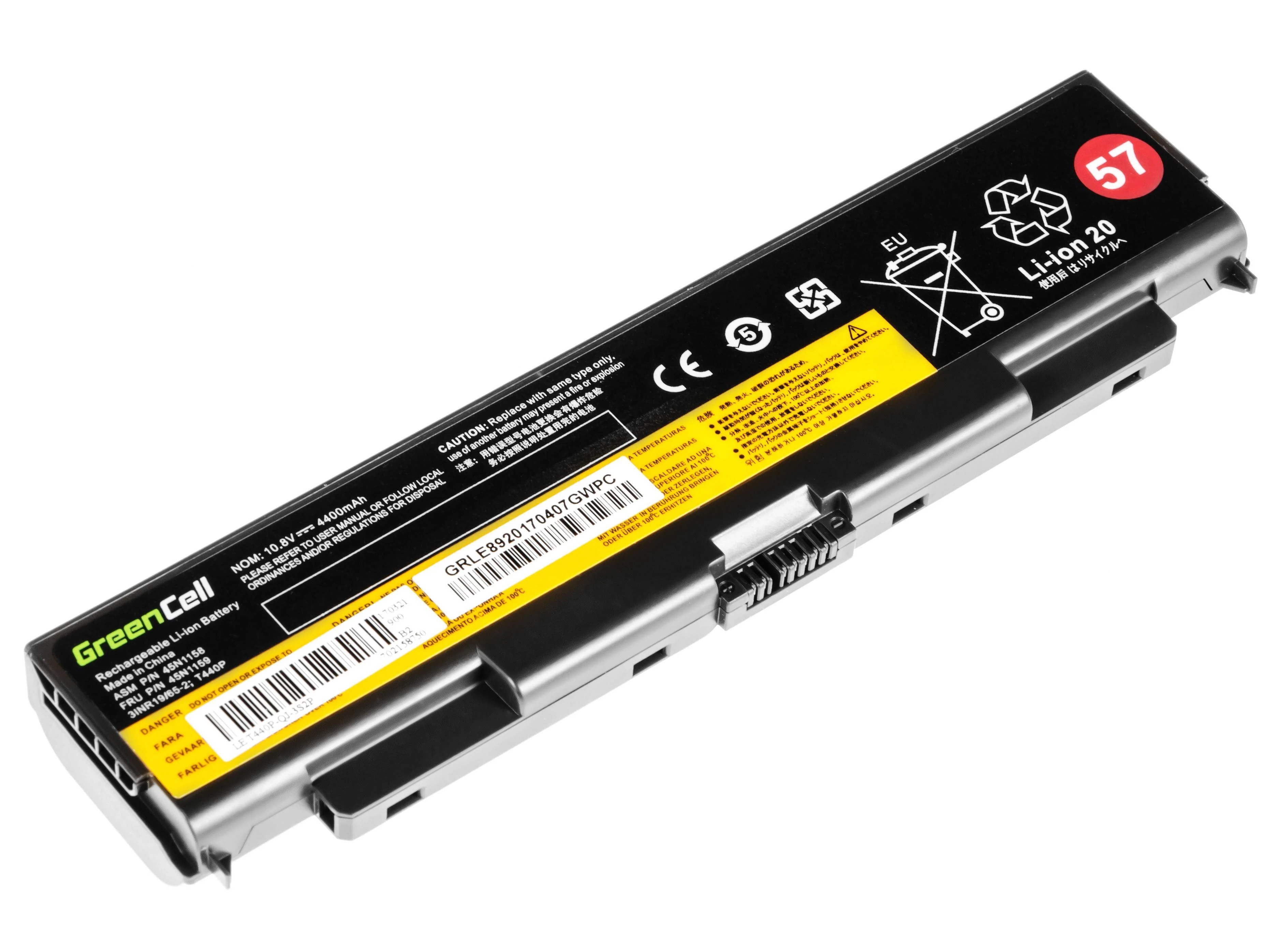 Žalias Cell GREENCELL LE89 Baterija Žalias Cell, skirta Lenovo ThinkPad T440P T540P W540 W541 L440