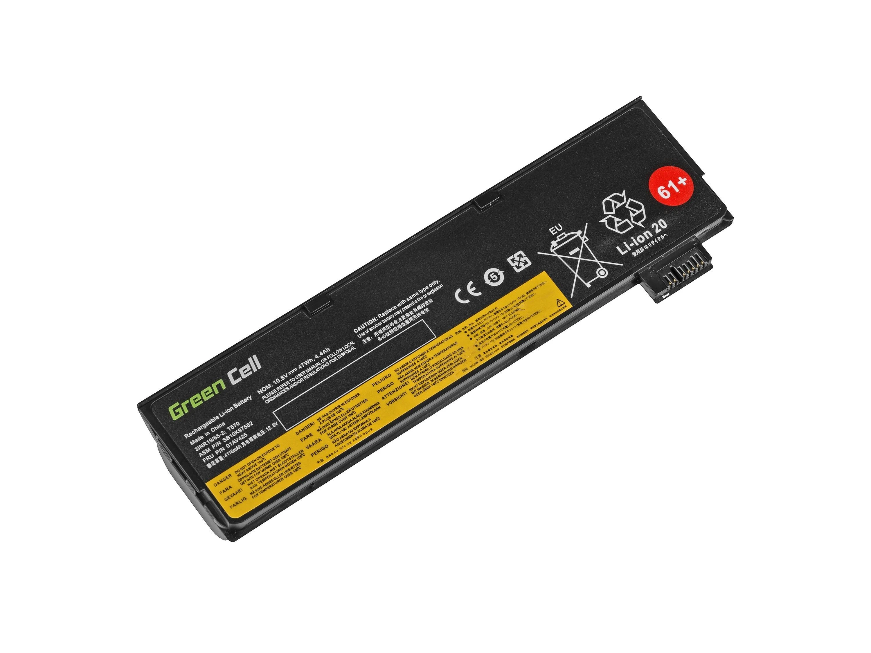 GREENCELL LE95 Baterija Žalias Cell, skirta Lenovo ThinkPad T470 T570 A475 P51S T25