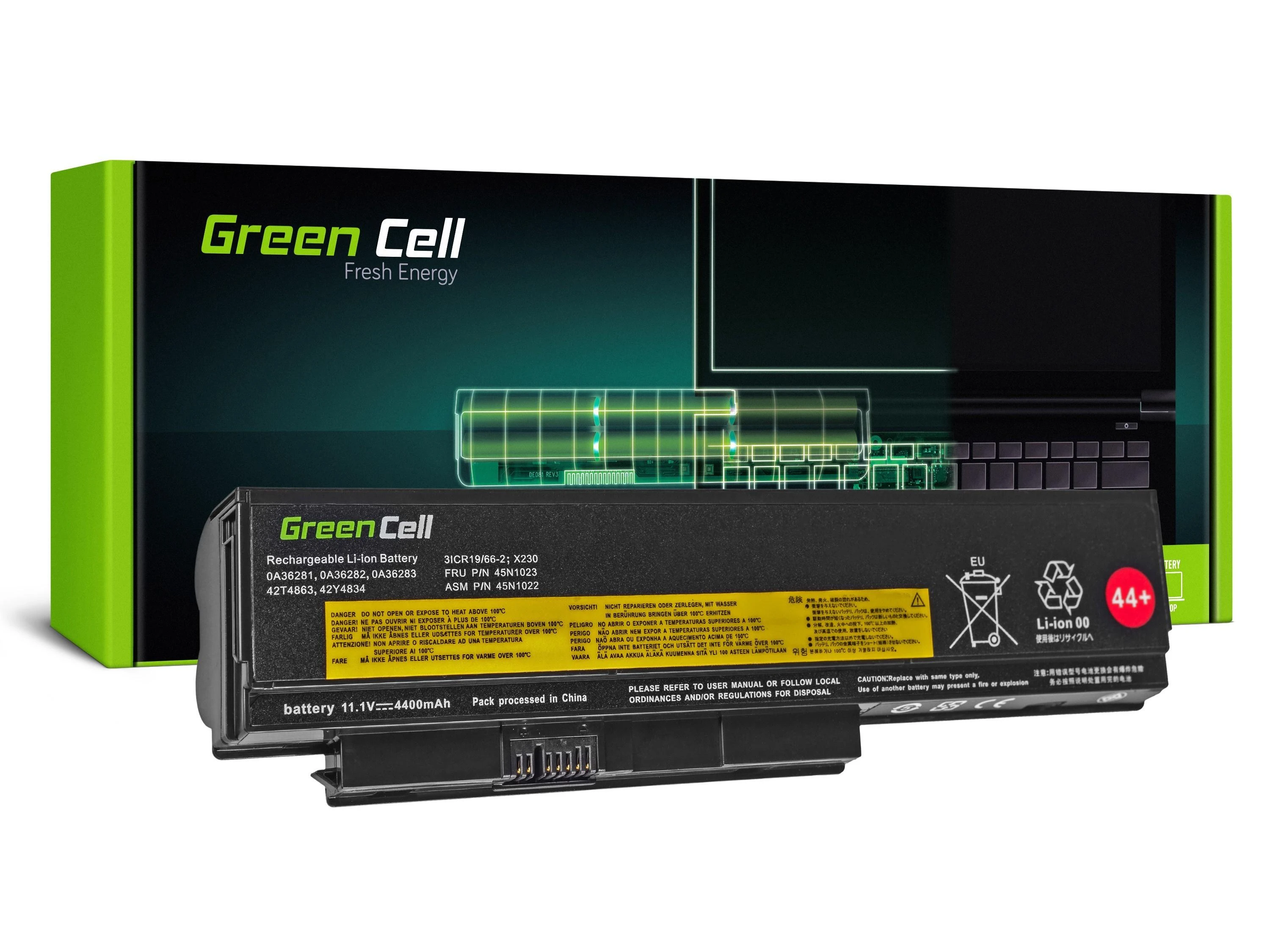 Žalias Cell GREENCELL LE63 Baterija Žalias Cell, skirta Lenovo ThinkPad X230 X230I X220