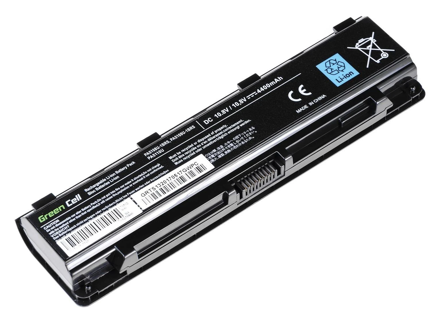 Žalias Cell GREENCELL TS13V2 Baterija Žalias Cell PA5109U-1BRS skirta Toshiba Satellite C50 C50D C55 C55D C70 C75