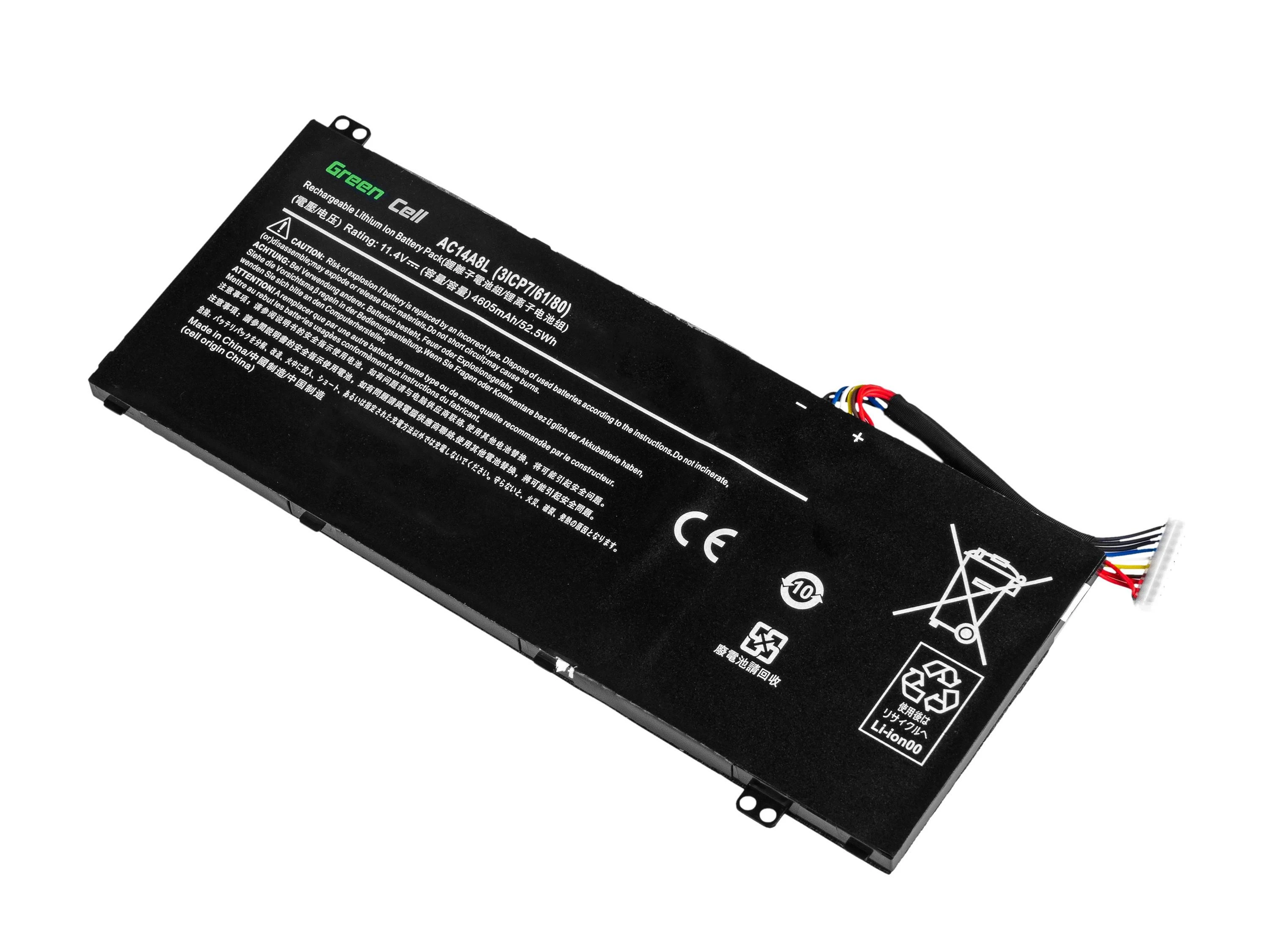 Green Cell Žalias Cell GREENCELL AC54 Baterija Žalias Cell AC14A8L skirta Acer Aspire Nitro V15 VN7-571G VN7-572G VN7-591G