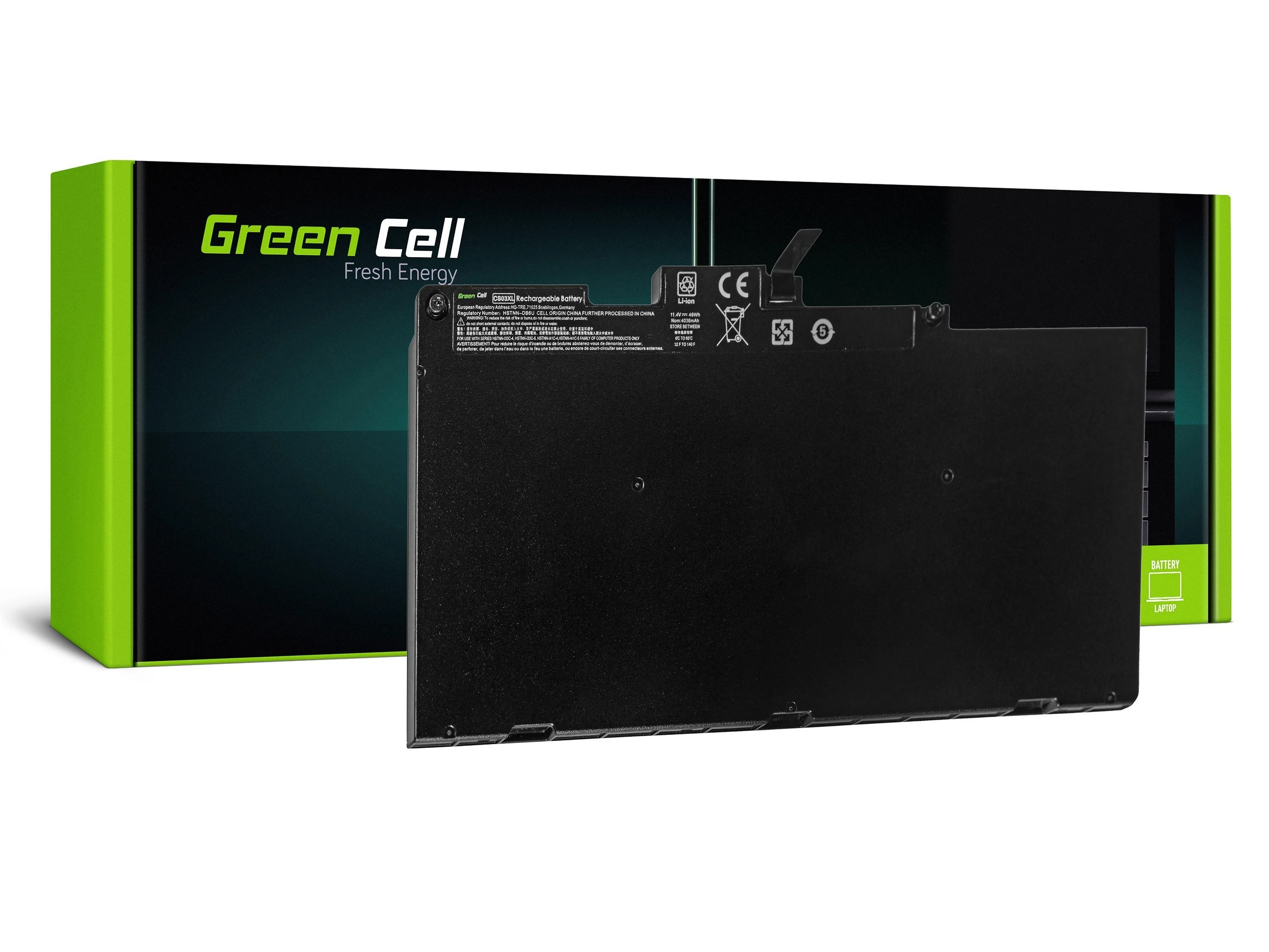 GREENCELL HP107 Baterija Žalias Cell CS03XL, skirta HP EliteBook 745 G3 755 G3 840 G3 848 G3 850 G3
