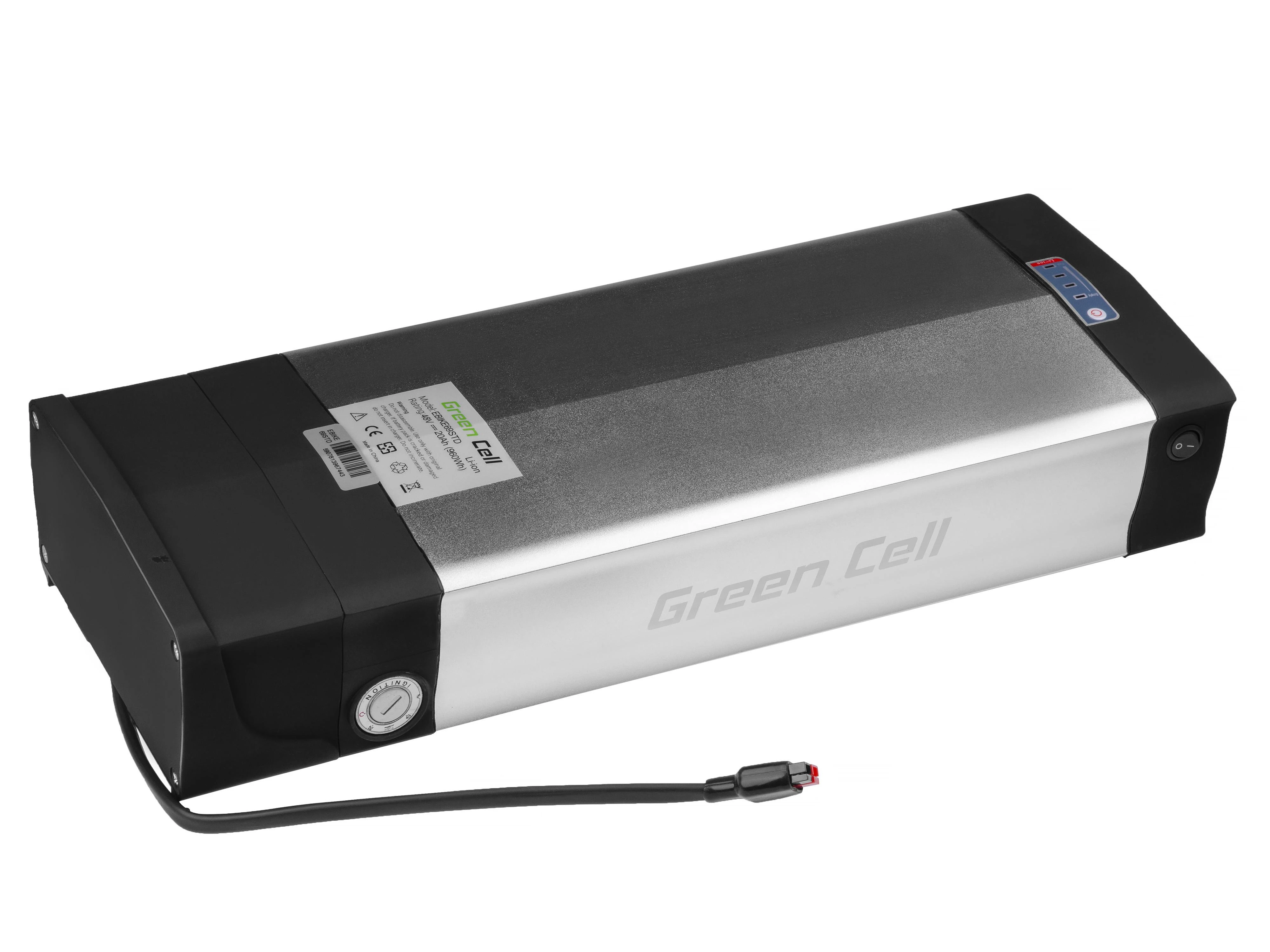 Green Cell Žalias Cell Žalias Cell® el, Dviratis Akku 48V 20Ah el, Dviračio ličio jonų galinio bagažinės akumuliatorius Ladegerät