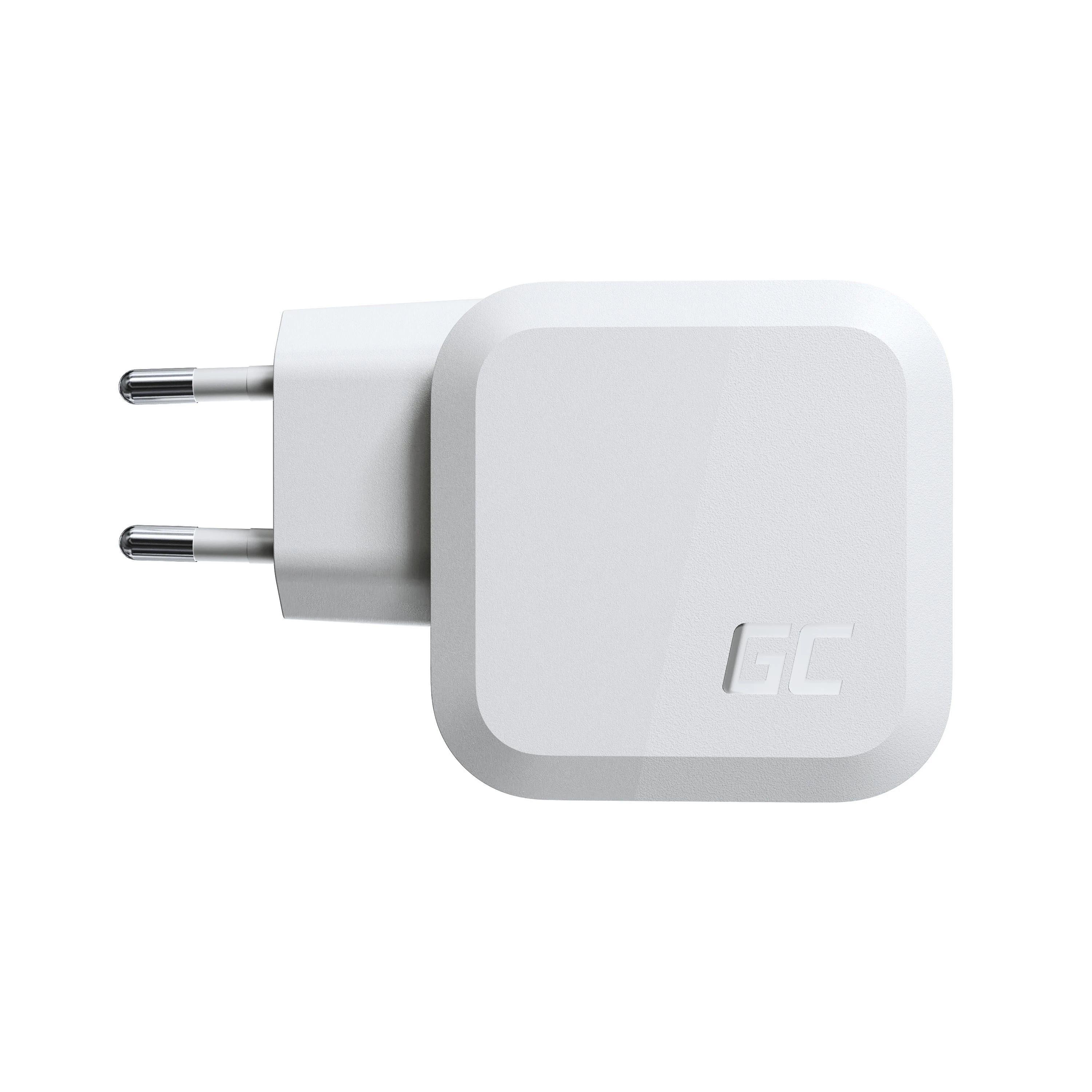 Green Cell Žalias Cell Žalias Cell įkroviklis 65W GaN GC PowerGan - 2x USB-C, 1x USB-A - baltas