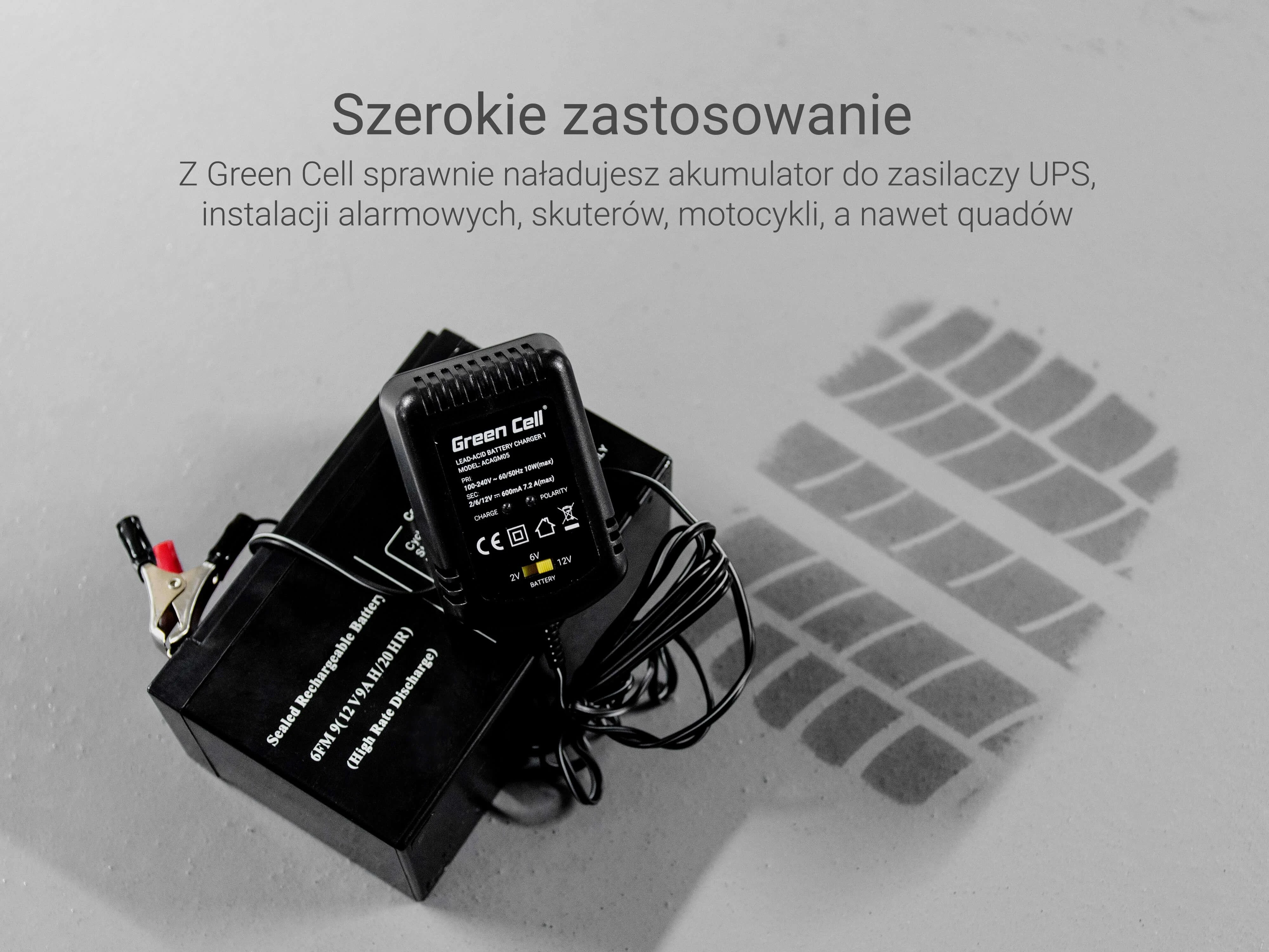 Green Cell Žalias Cell Žalias CELL Įkroviklis akumuliatoriams 2V / 6V / 12V 0.6A