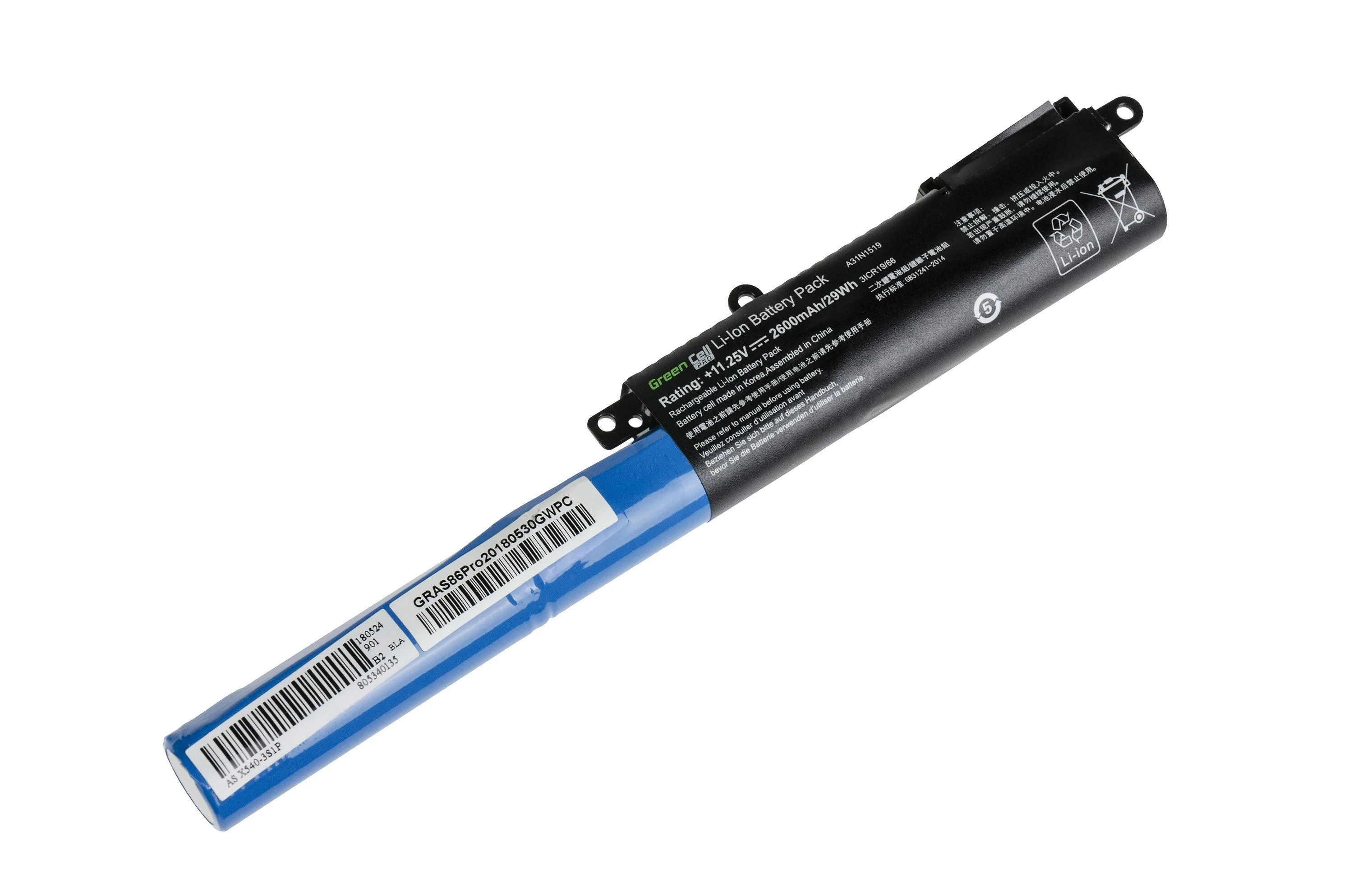 Žalias Cell Baterija Žalias Cell A31N1519 skirta Asus F540 F540L F540S R540 R540L R540S X540