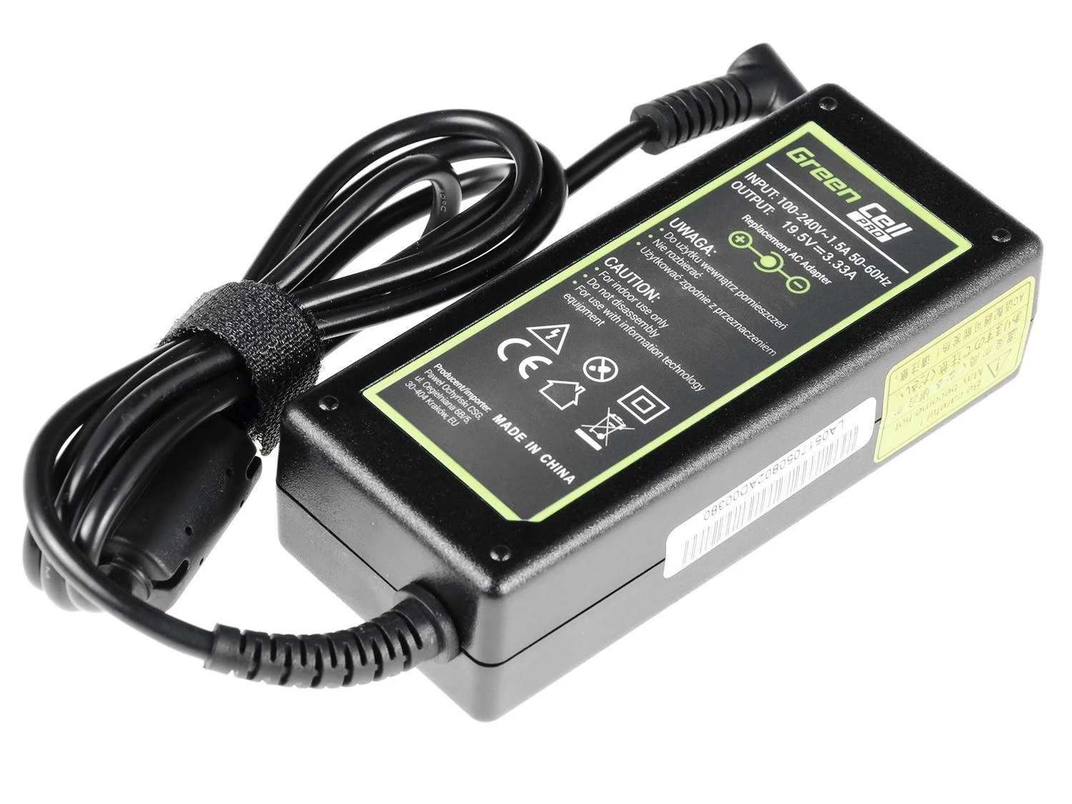 Nešiojamų kompiuterių įkroviklis Greencell AD49P PRO 65W 19.5V HP