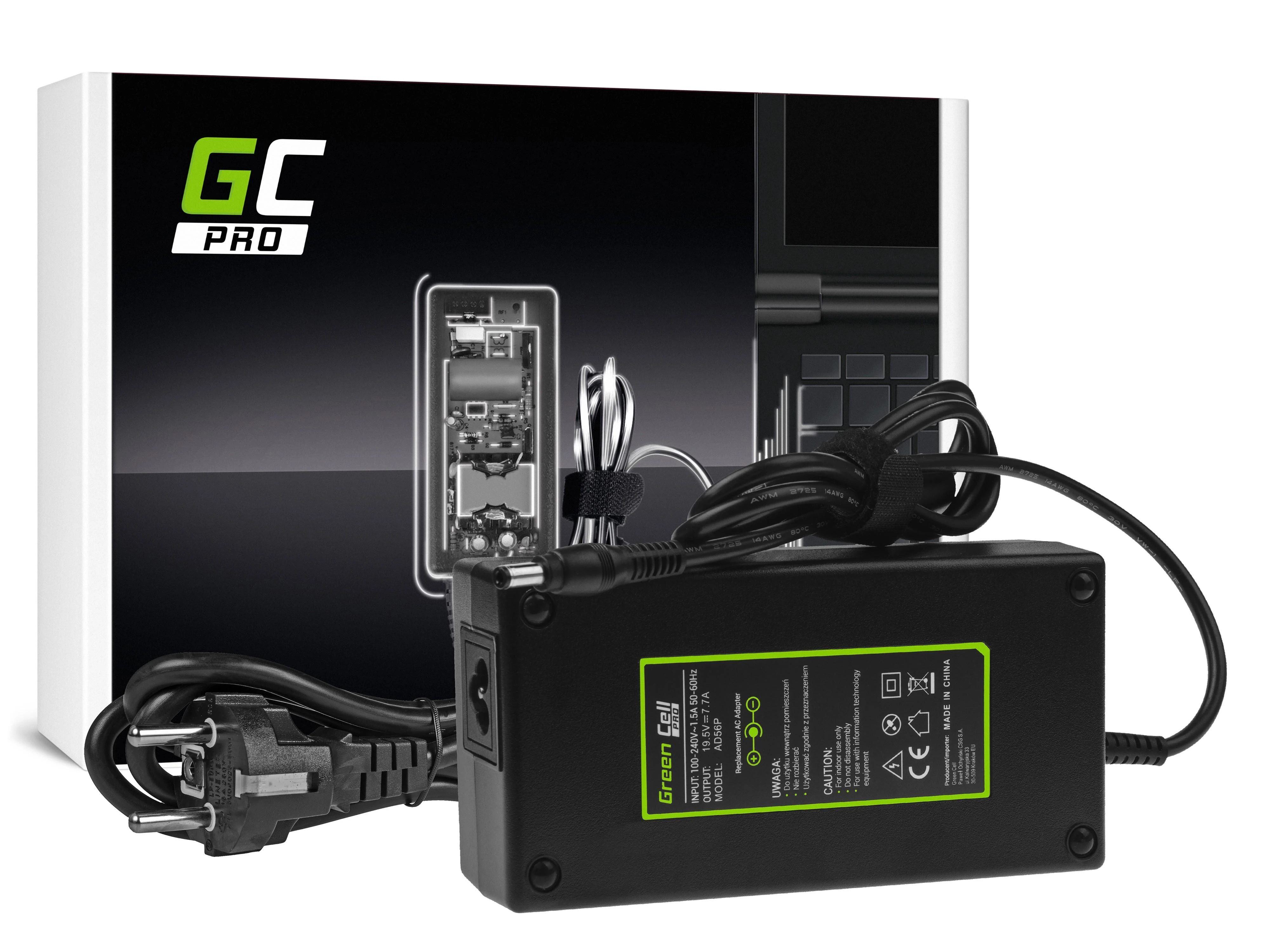Nešiojamų kompiuterių įkroviklis Greencell AD56P PRO 150W 19.5V Asus, MSI