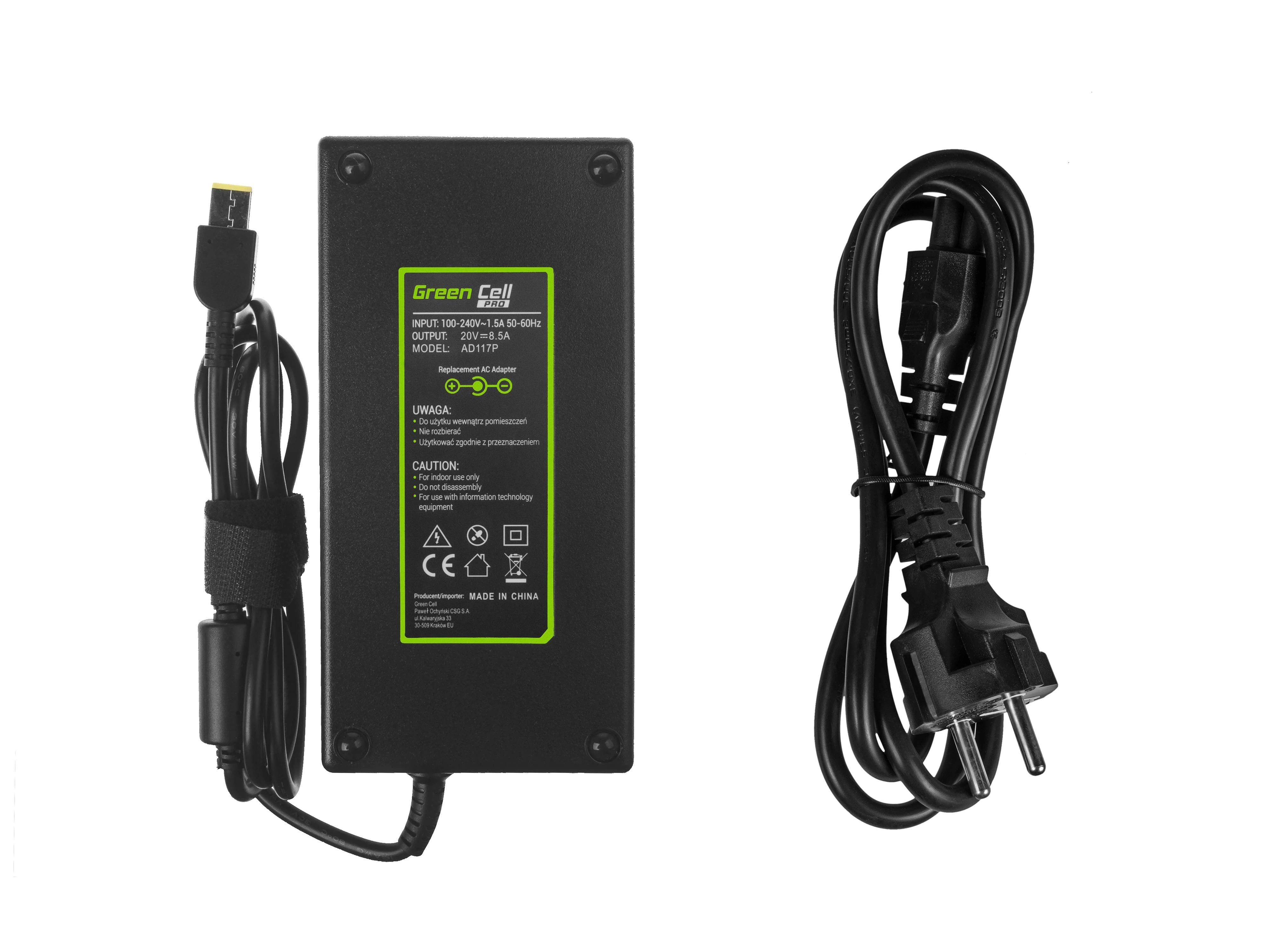 Green Cell Lenovo 170W įkroviklis su kabeliais