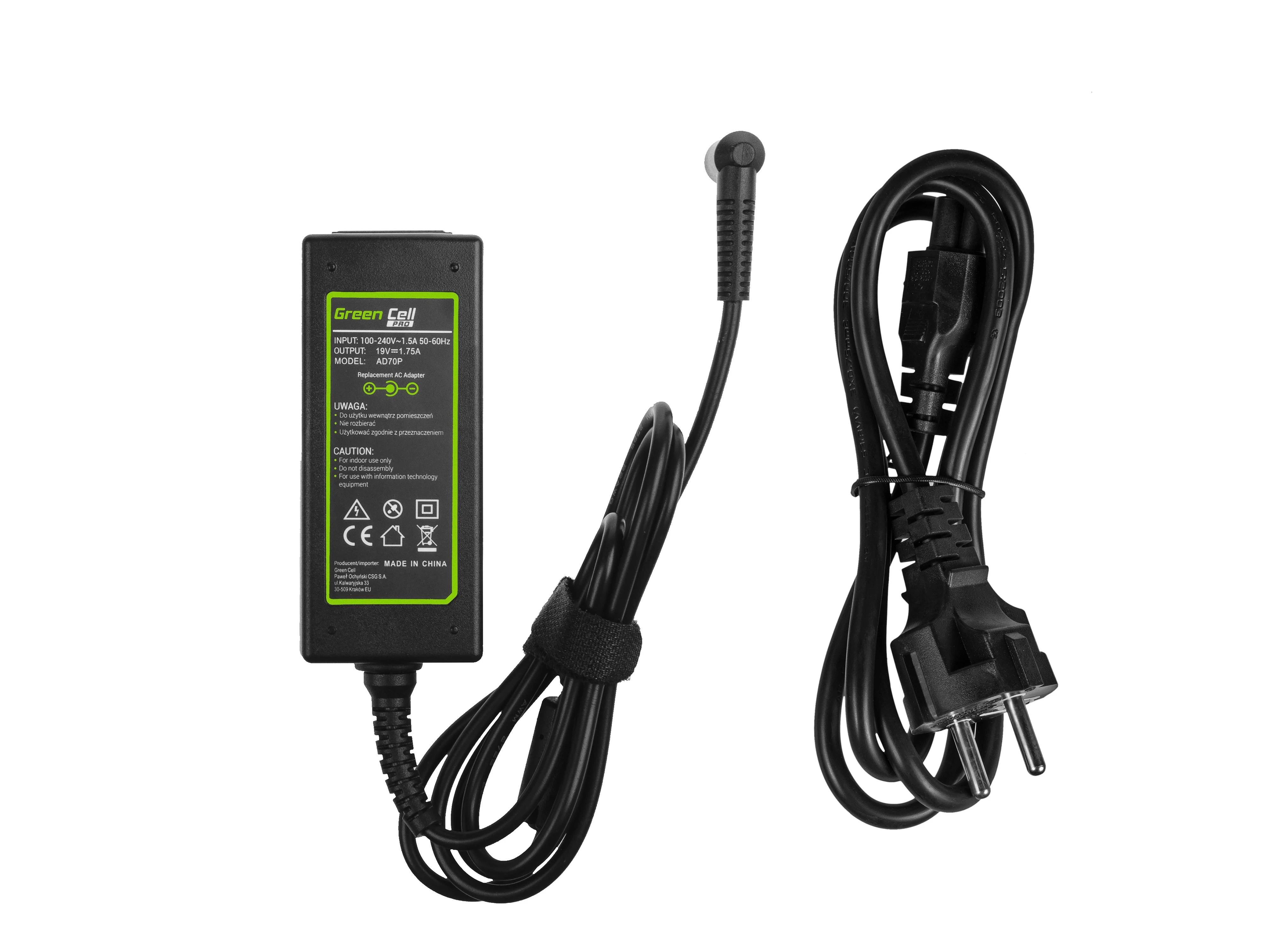 Nešiojamų kompiuterių įkroviklis Greencell AD70P PRO 33W 19V Asus