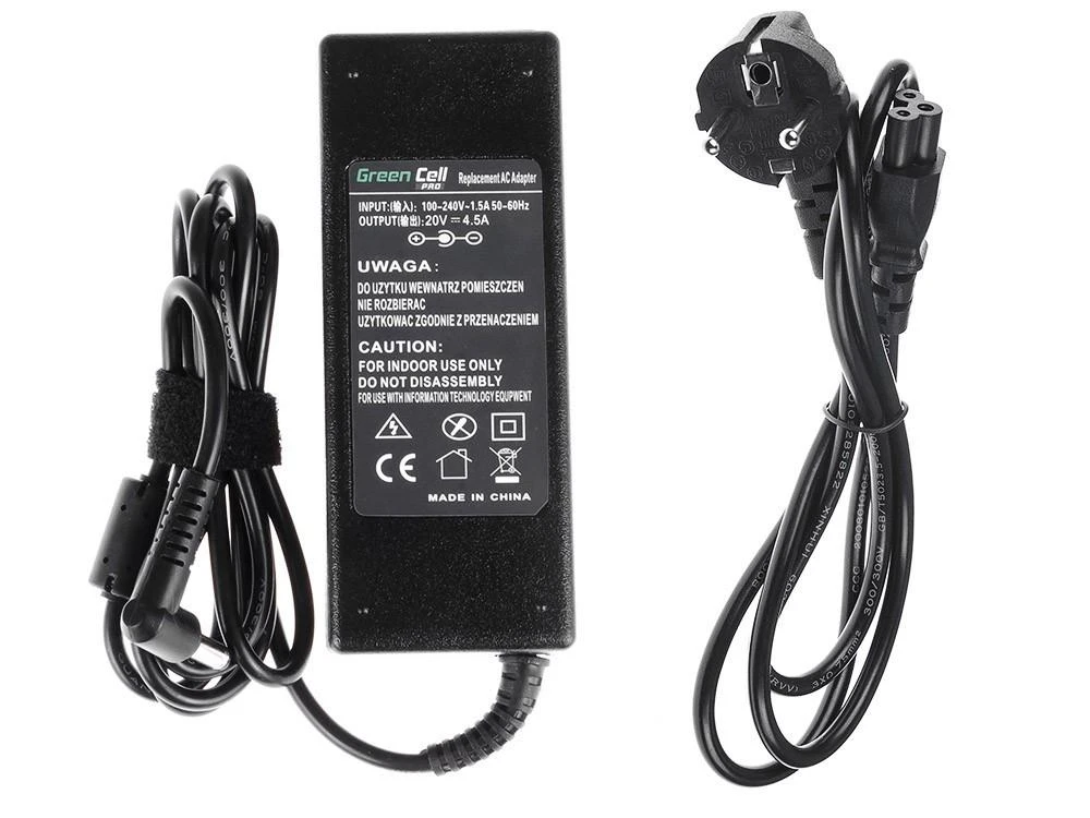 Lenovo GREENCELL AD13P Žalias Cell Pro įkroviklis / kintamosios srovės adapteris Fujitsu-Siemens 90W 20V 4.5A 5.5mm-2.5