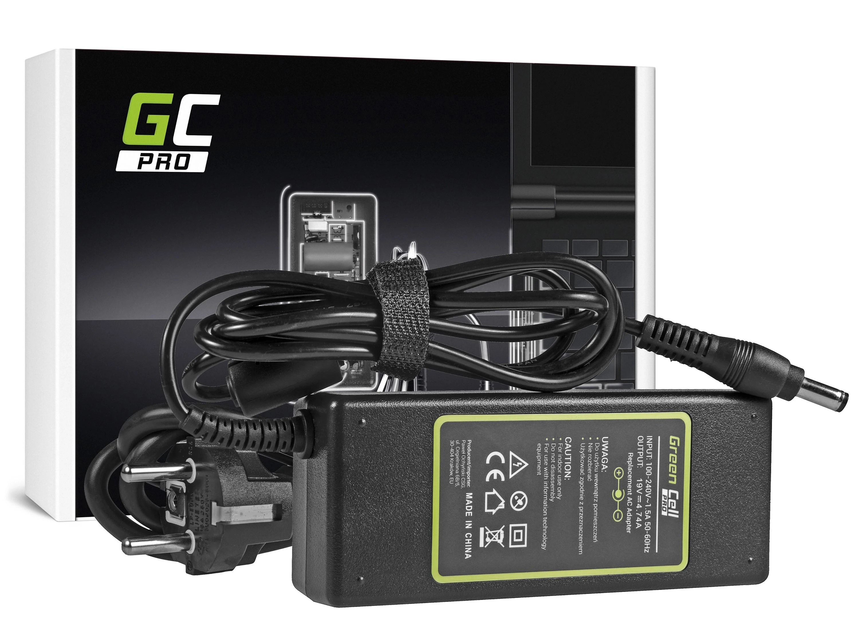 Nešiojamų kompiuterių įkroviklis Greencell AD27AP PRO 90W 19V Toshiba, Asus