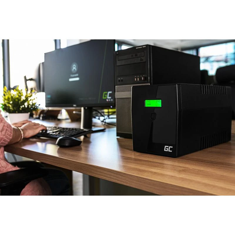 Green Cell Žalias Cell Žalias Cell ® UPS nepertraukiamo maitinimo šaltinis 600VA 360W su LCD ekranu
