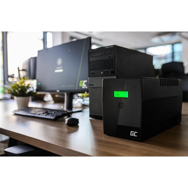 Green Cell Žalias Cell Žalias Cell ® UPS nepertraukiamo maitinimo šaltinis 600VA 360W su LCD ekranu