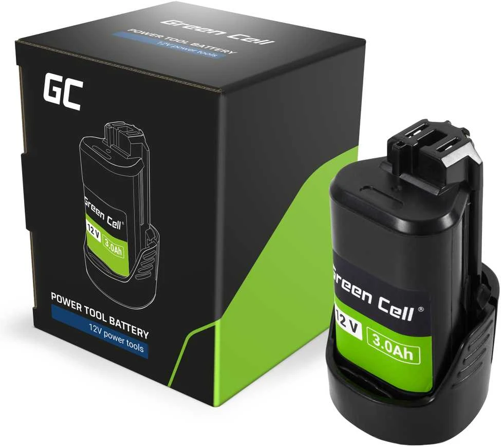 Green Cell Žalias Cell Žalias Cell 1600A00X79 baterija, skirta Bosch GBA 12V elektros įrankiams 3Ah 12V