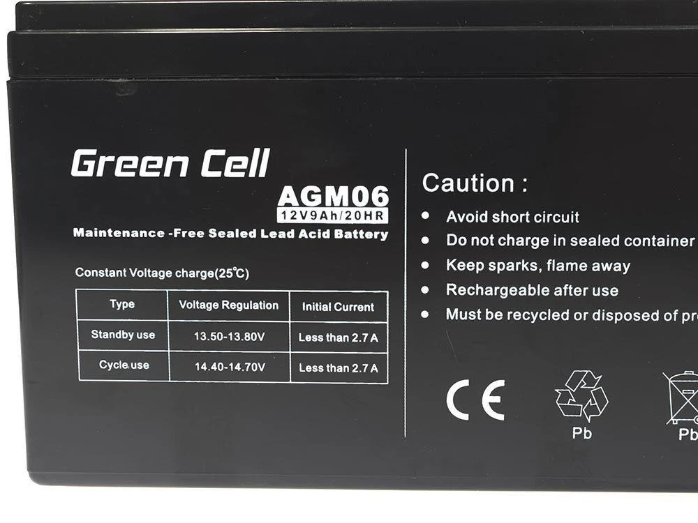 Green Cell „Žalias Cell“ GREENCELL AGM baterija 12V9AH