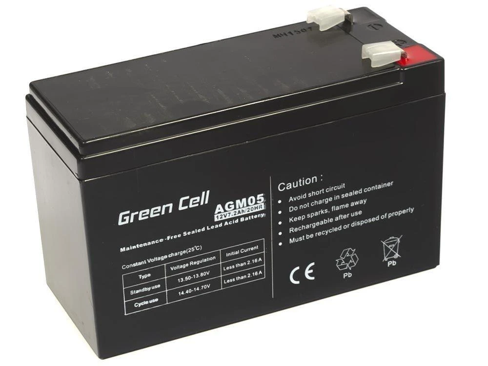 Green Cell Žalias Cell Žalias CELL Baterija AGM 12V7.2AH