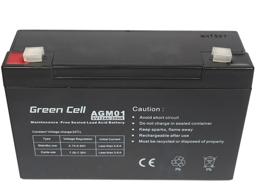 Žalias Cell Žalias CELL Baterija AGM 6V12AH