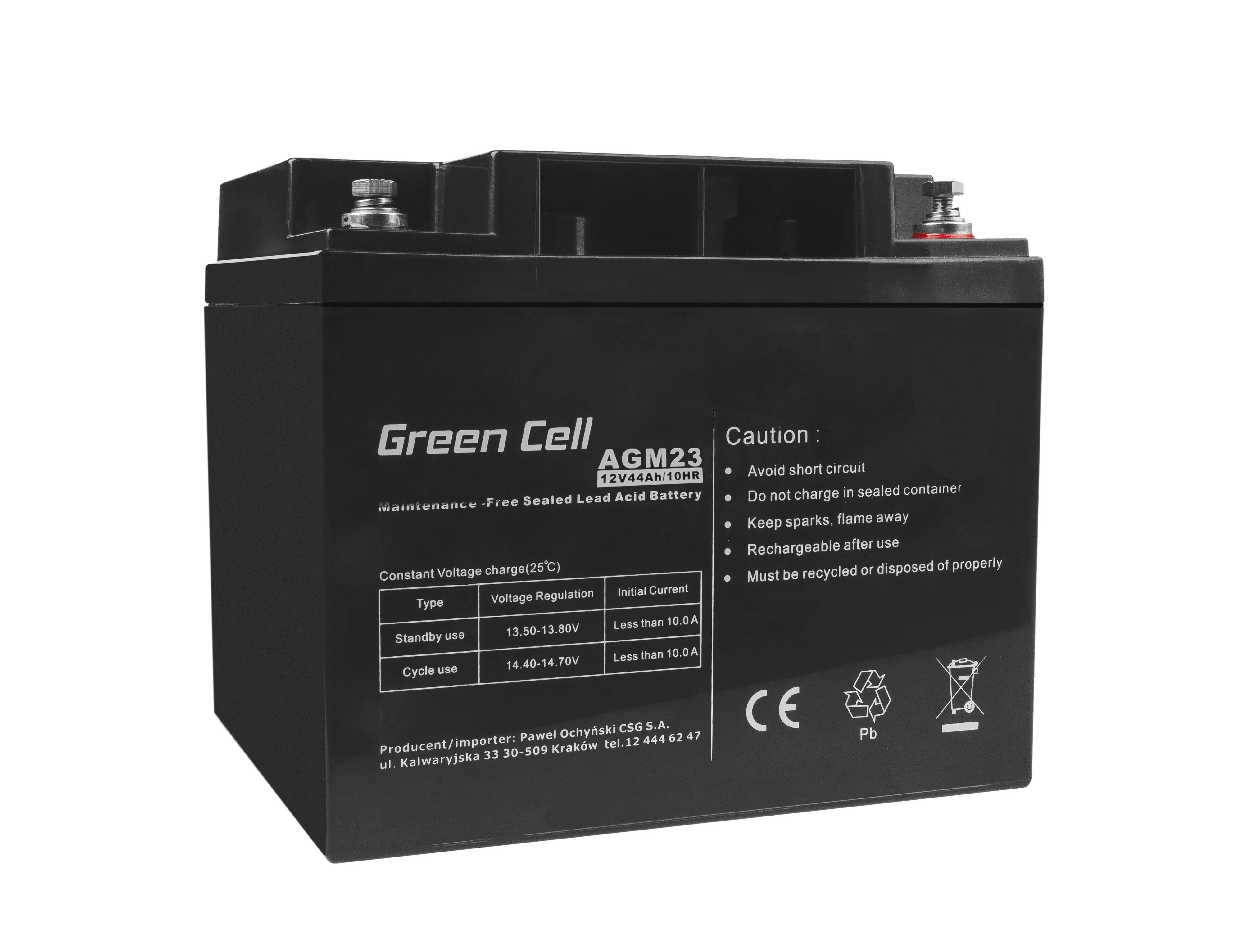 Green Cell Žalias Cell Žalias Cell AGM akumuliatorius 12V 44Ah