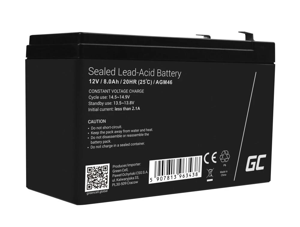 Green Cell Žalias Cell Žalias CELL Baterija AGM VRLA 12V 10Ah