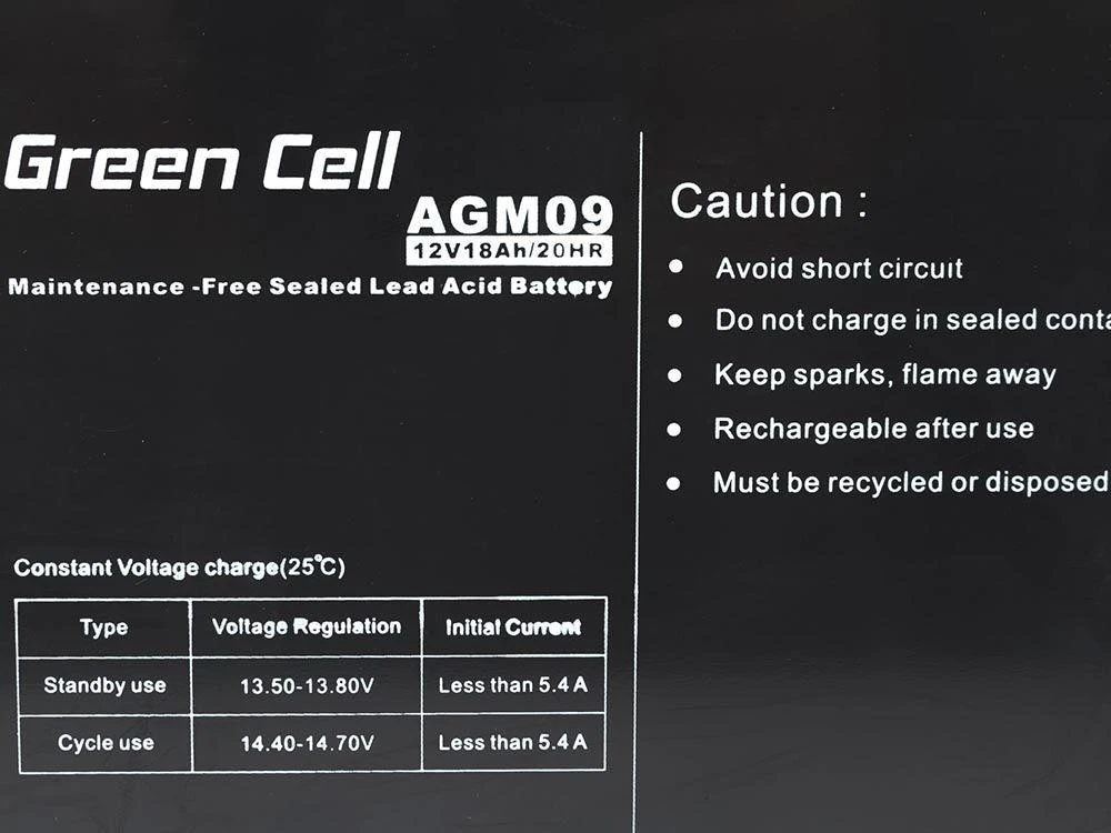 Žalias Cell Žalias CELL Baterija AGM 12V18AH