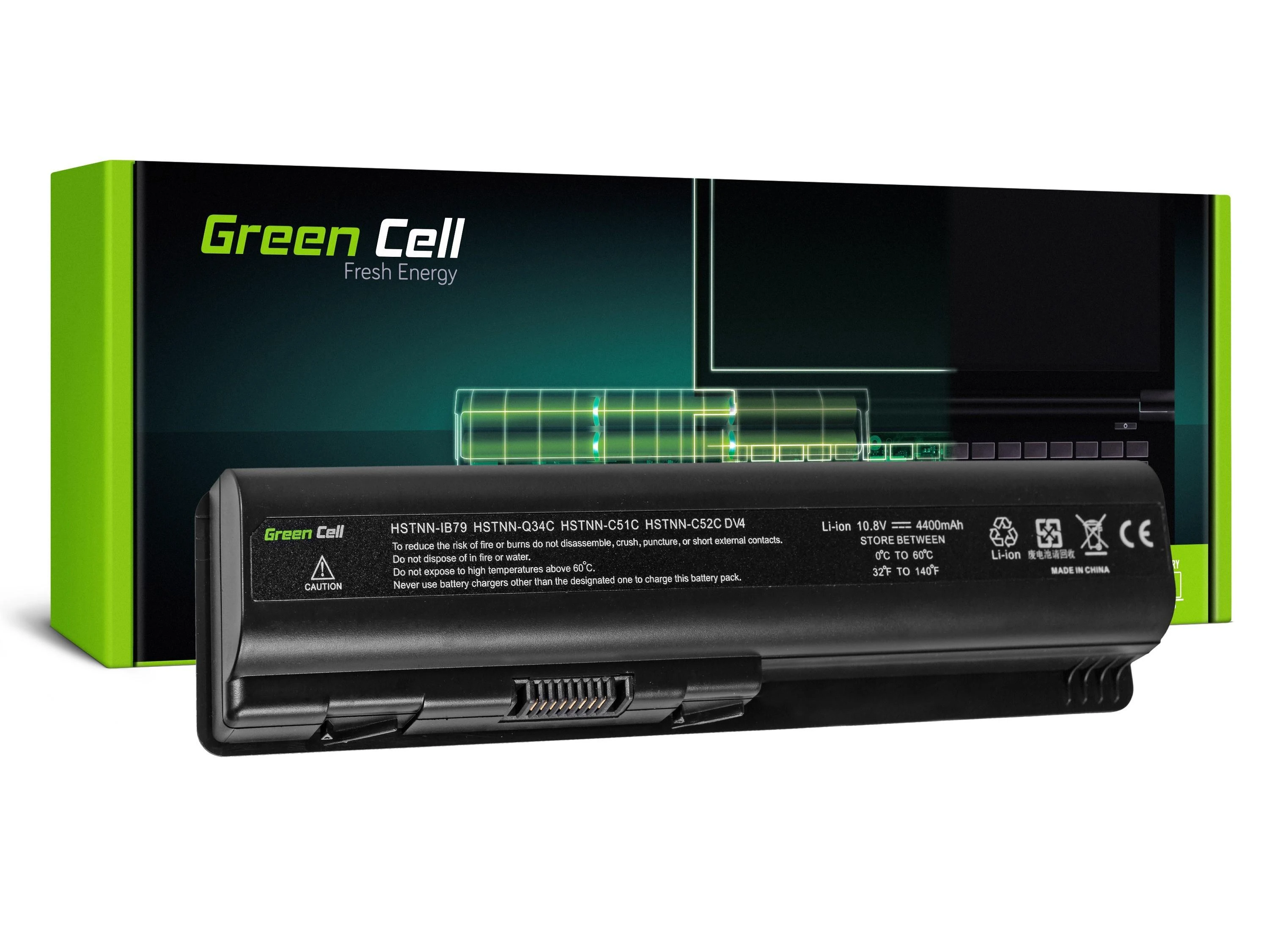 Nešiojamo kompiuterio baterija Greencell HP01 HP Pavilion Compaq Presario DV4, DV5, DV6, CQ60, CQ70