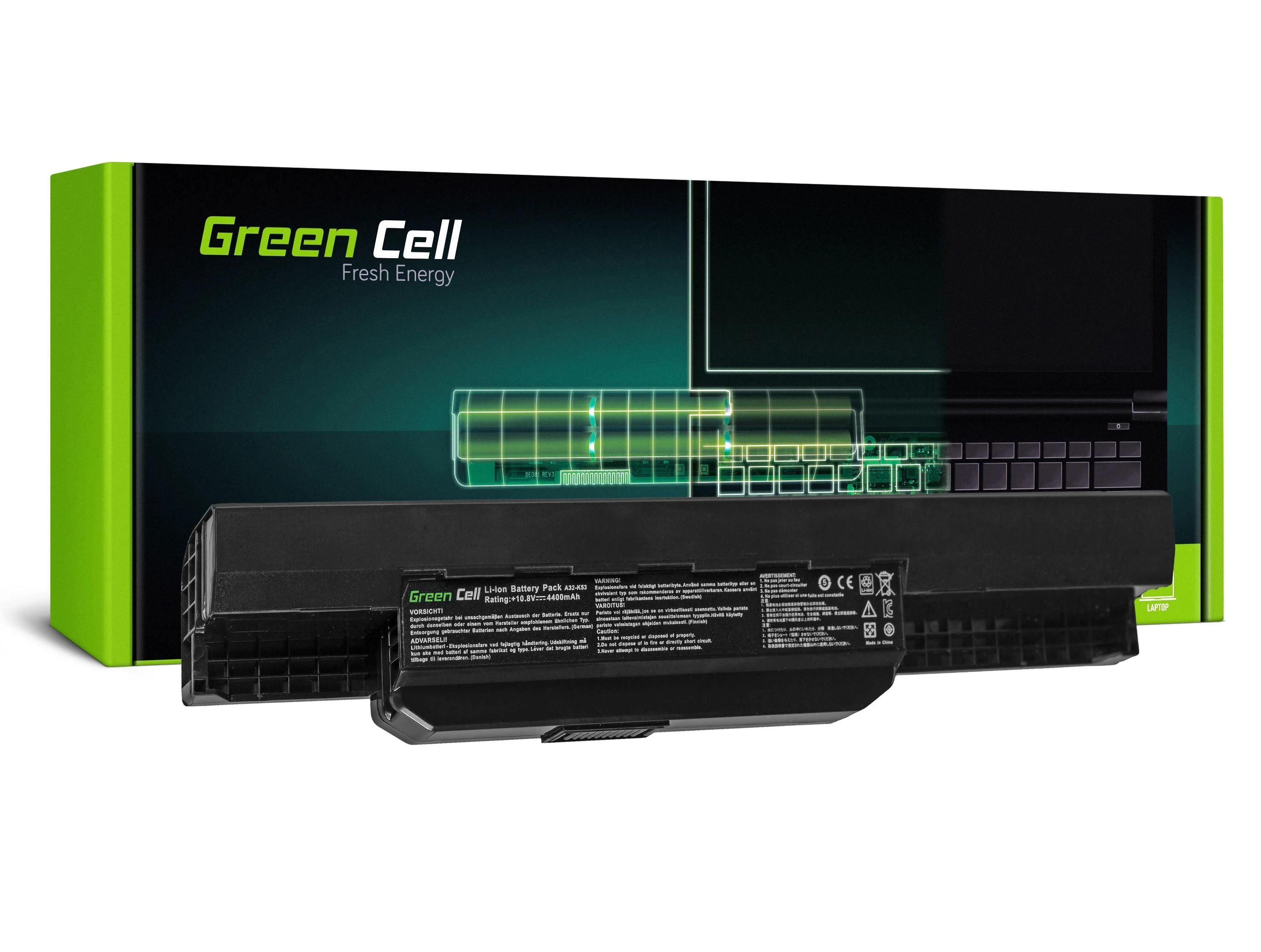 Green Cell GREENCELL AS04 Baterija Žalias Cell, skirta Asus A43 A53 K43 K53 X43 A32-K53 A42-K5
