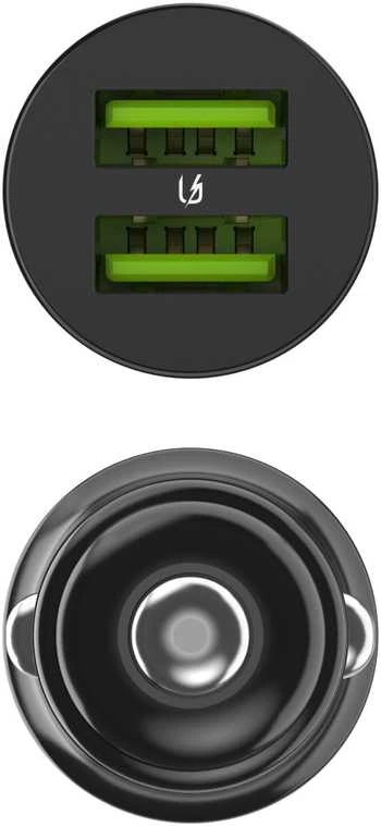 Green Cell Žalias Cell Žalias Cell automobilinis įkroviklis 36W GC PowerRide Nano36 su 2x USB-A Ultra Charge greitas įkrovimas