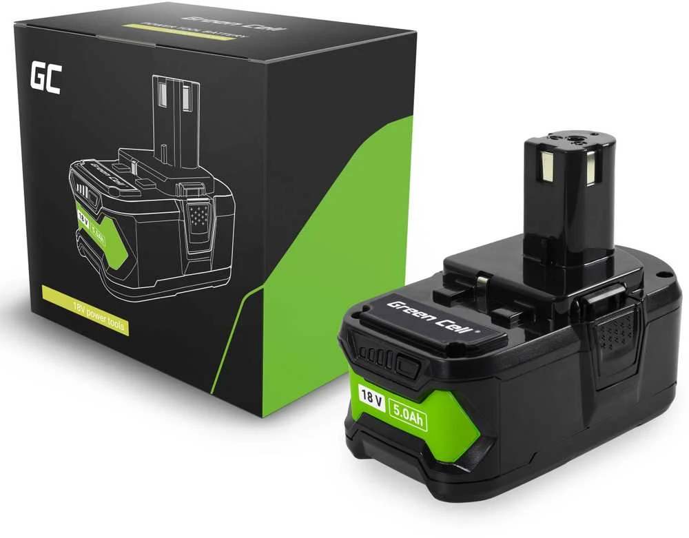 Green Cell baterija Ryobi 18V 5Ah su dėžute
