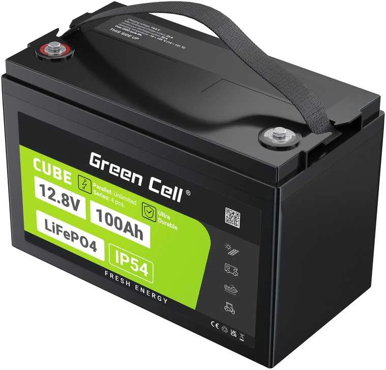 Green Cell „Žalias Cell“ Žalias Cell LFPGC12V100AH UPS akumuliatorius ličio geležies fosfatas (LiFePO4) 12,8 V 100 Ah