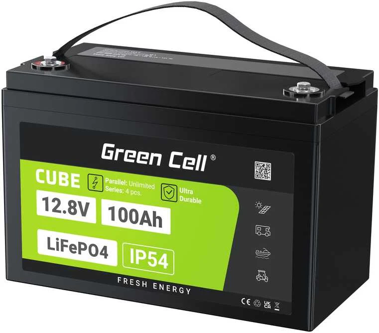 Green Cell „Žalias Cell“ Žalias Cell LFPGC12V100AH UPS akumuliatorius ličio geležies fosfatas (LiFePO4) 12,8 V 100 Ah
